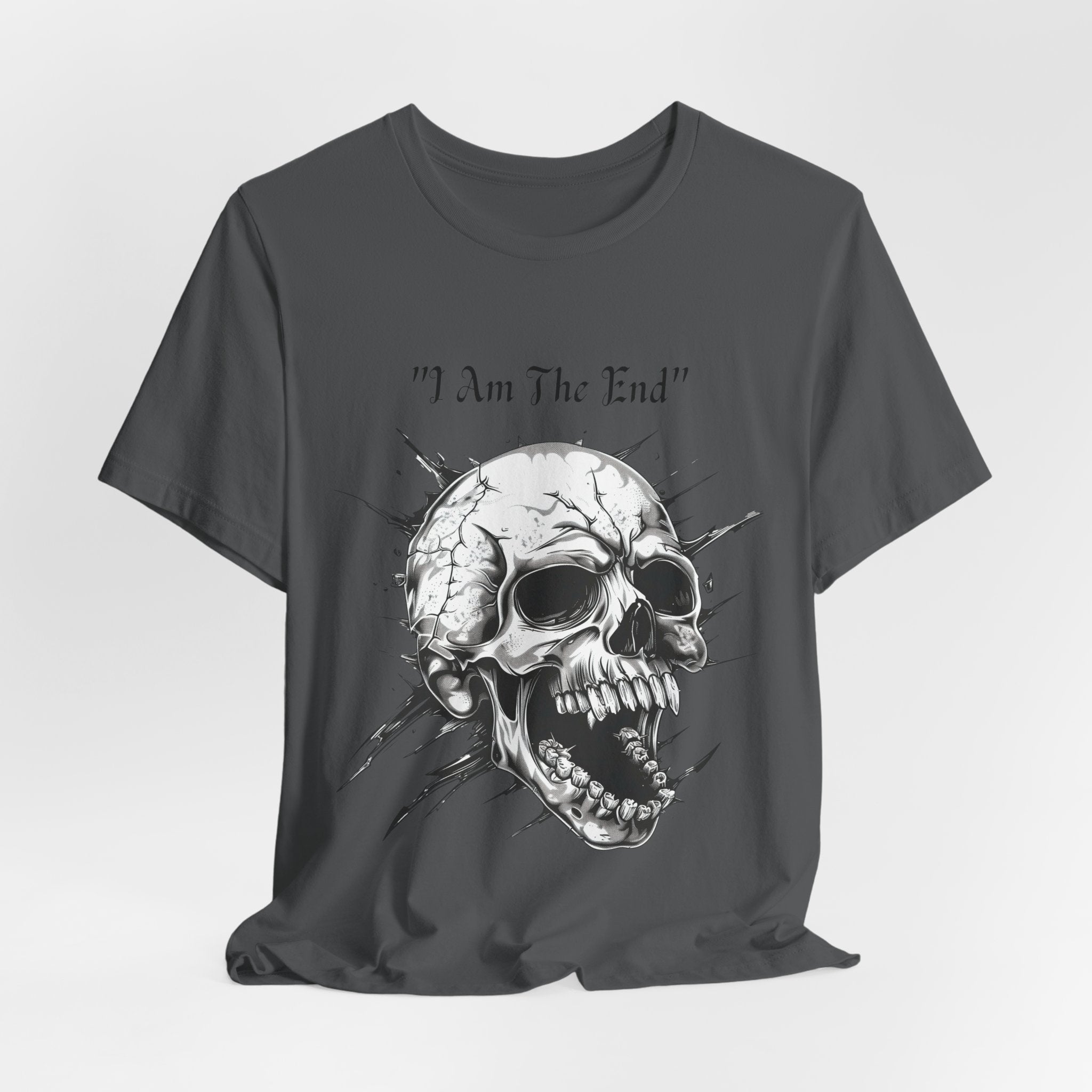 Skull Graphic Tee "I Am The End" - Gothic Rock T-Shirt