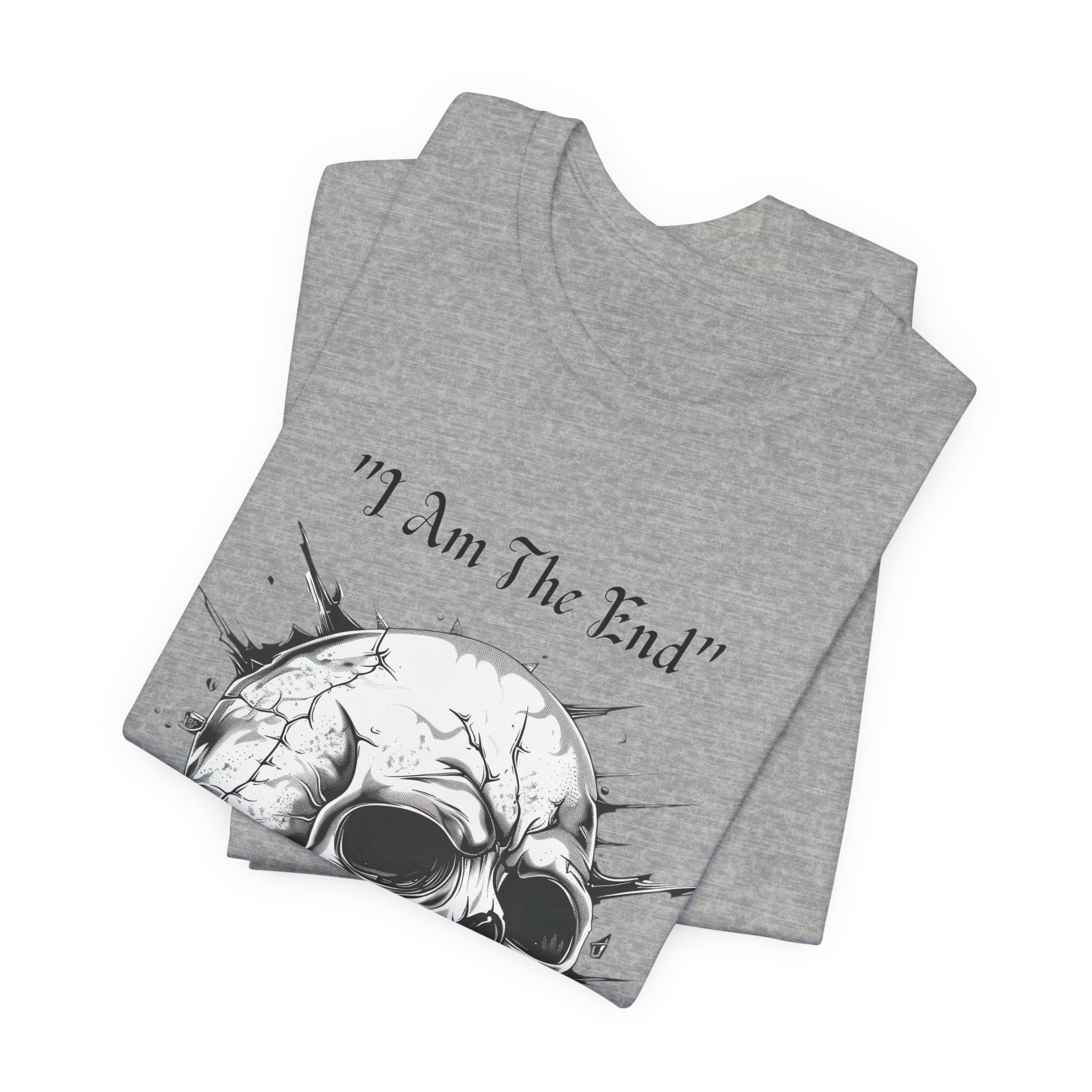 Skull Graphic Tee "I Am The End" - Gothic Rock T-Shirt