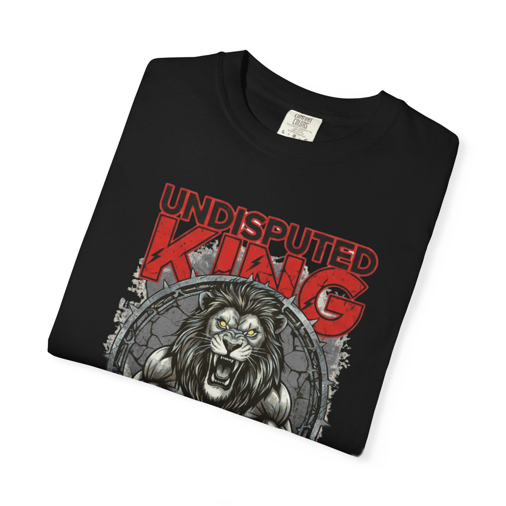 Undisputed King Lion T‑Shirt — Wrestling Champion Graphic Tee