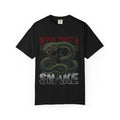 Never Trust a Snake Graphic T-Shirt — Vintage Snake Illustration Tee