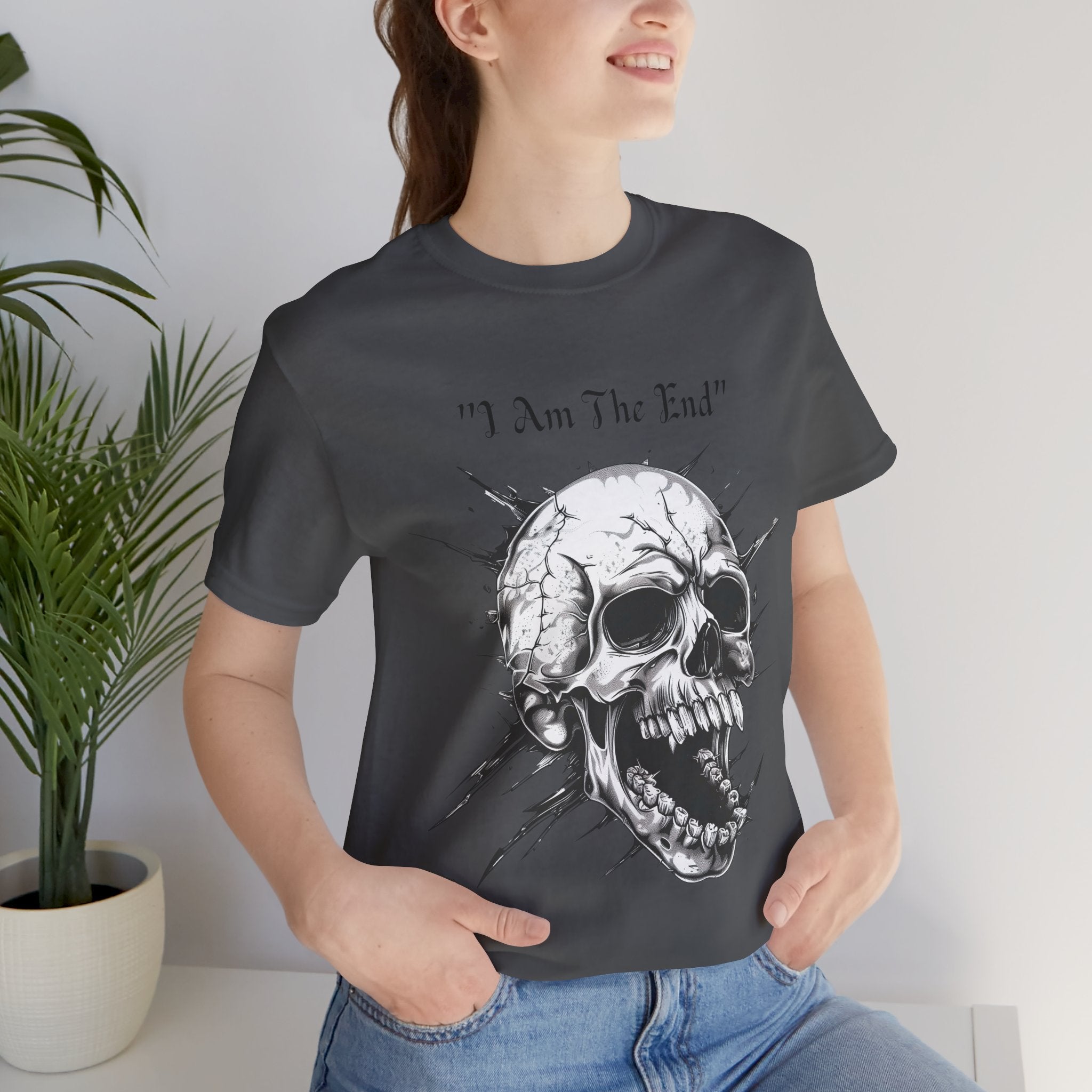 Skull Graphic Tee "I Am The End" - Gothic Rock T-Shirt