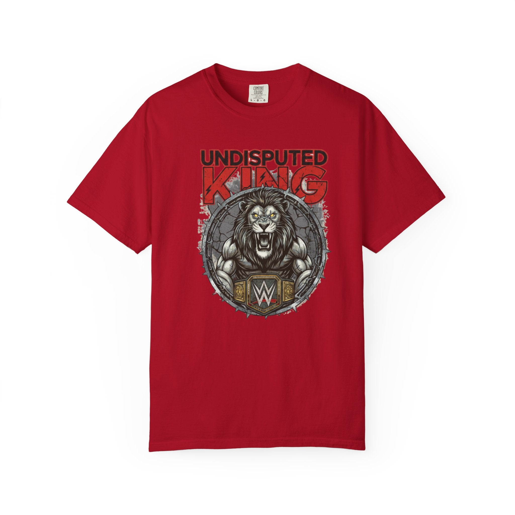 Undisputed King Lion T‑Shirt — Wrestling Champion Graphic Tee