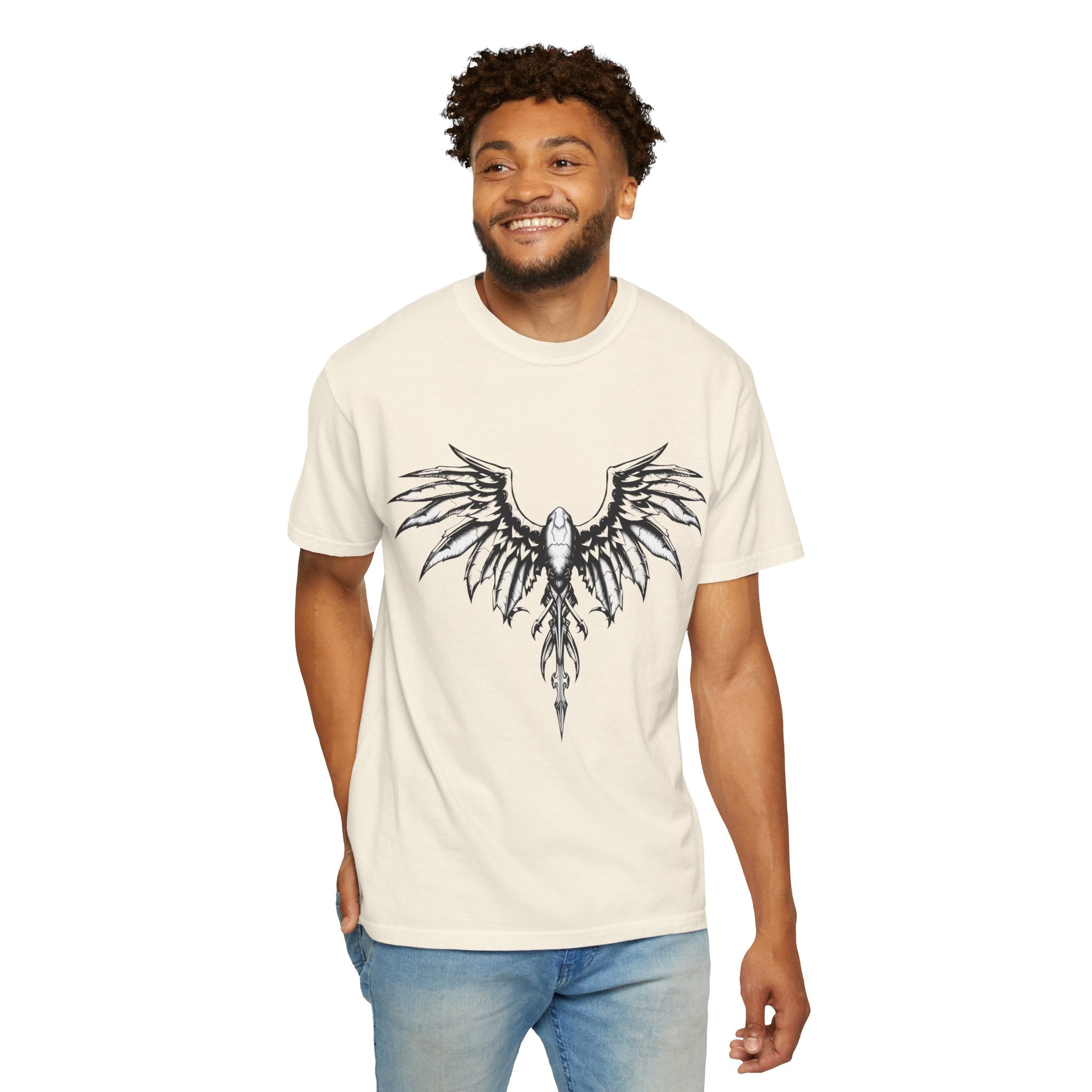 No Mercy Wings T-Shirt — Gothic Angel Graphic Tee