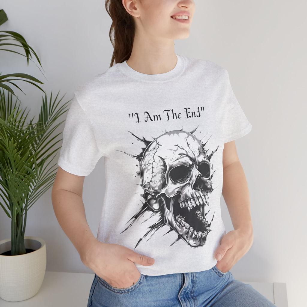 Skull Graphic Tee "I Am The End" - Gothic Rock T-Shirt