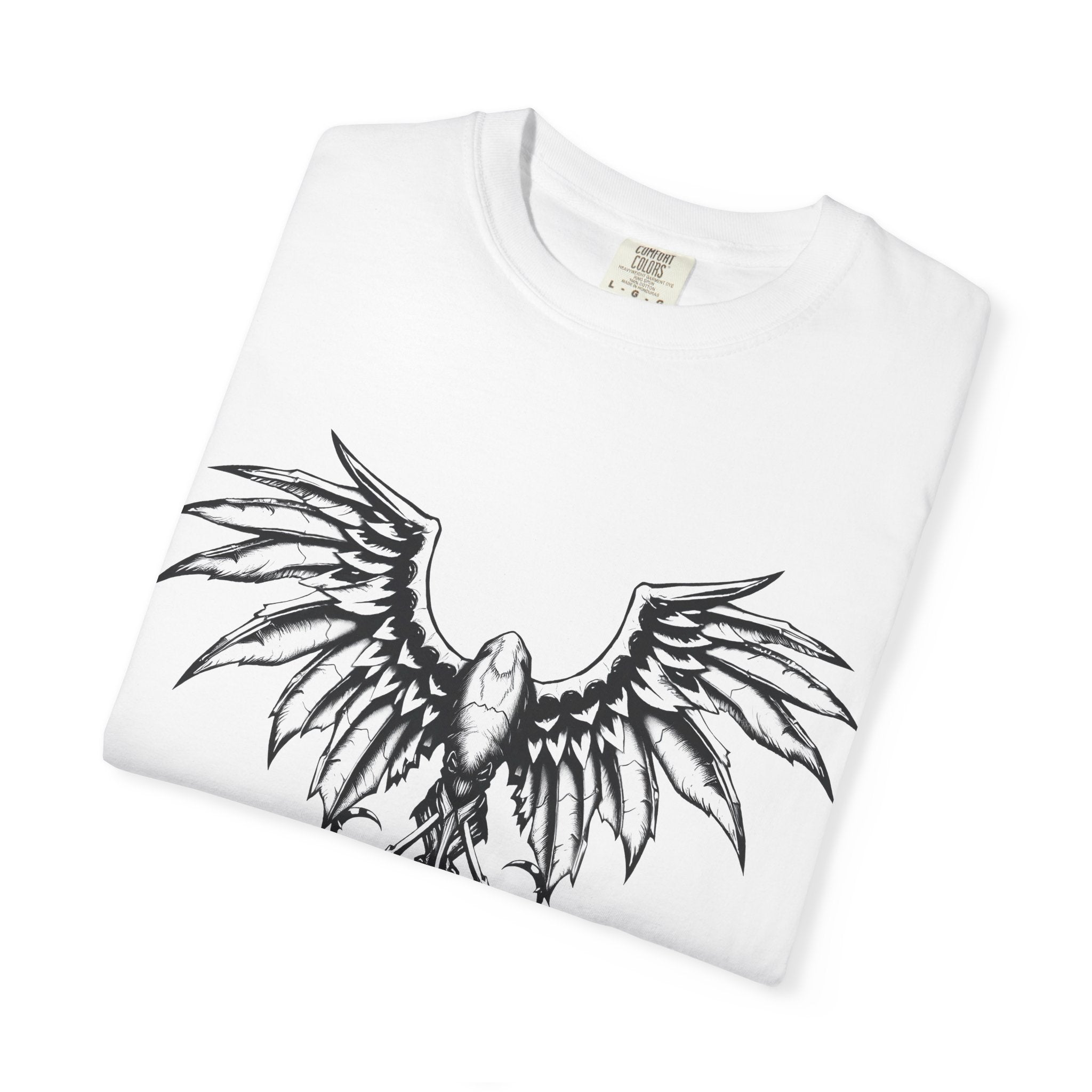 No Mercy Wings T-Shirt — Gothic Angel Graphic Tee