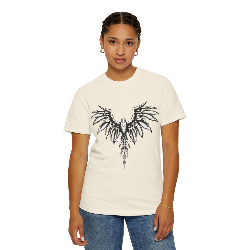 No Mercy Wings T-Shirt — Gothic Angel Graphic Tee
