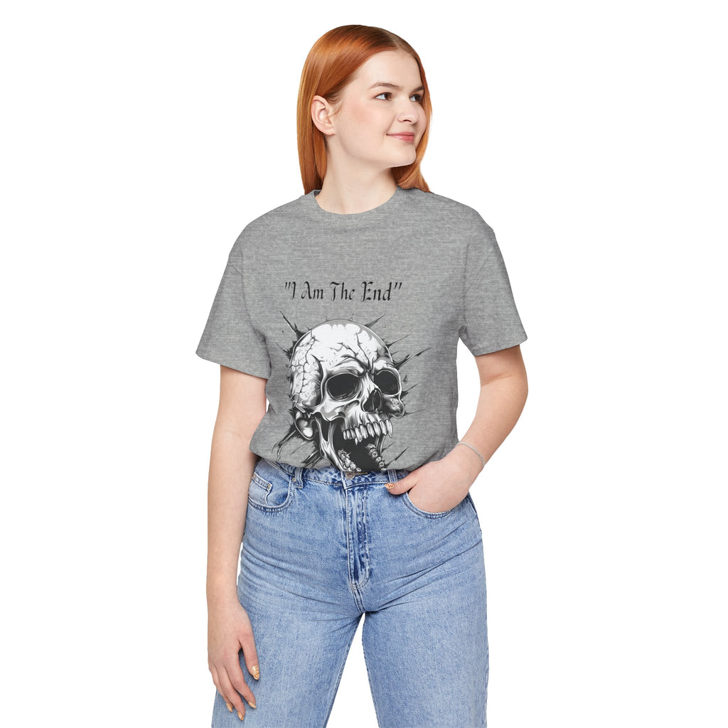 Skull Graphic Tee "I Am The End" - Gothic Rock T-Shirt