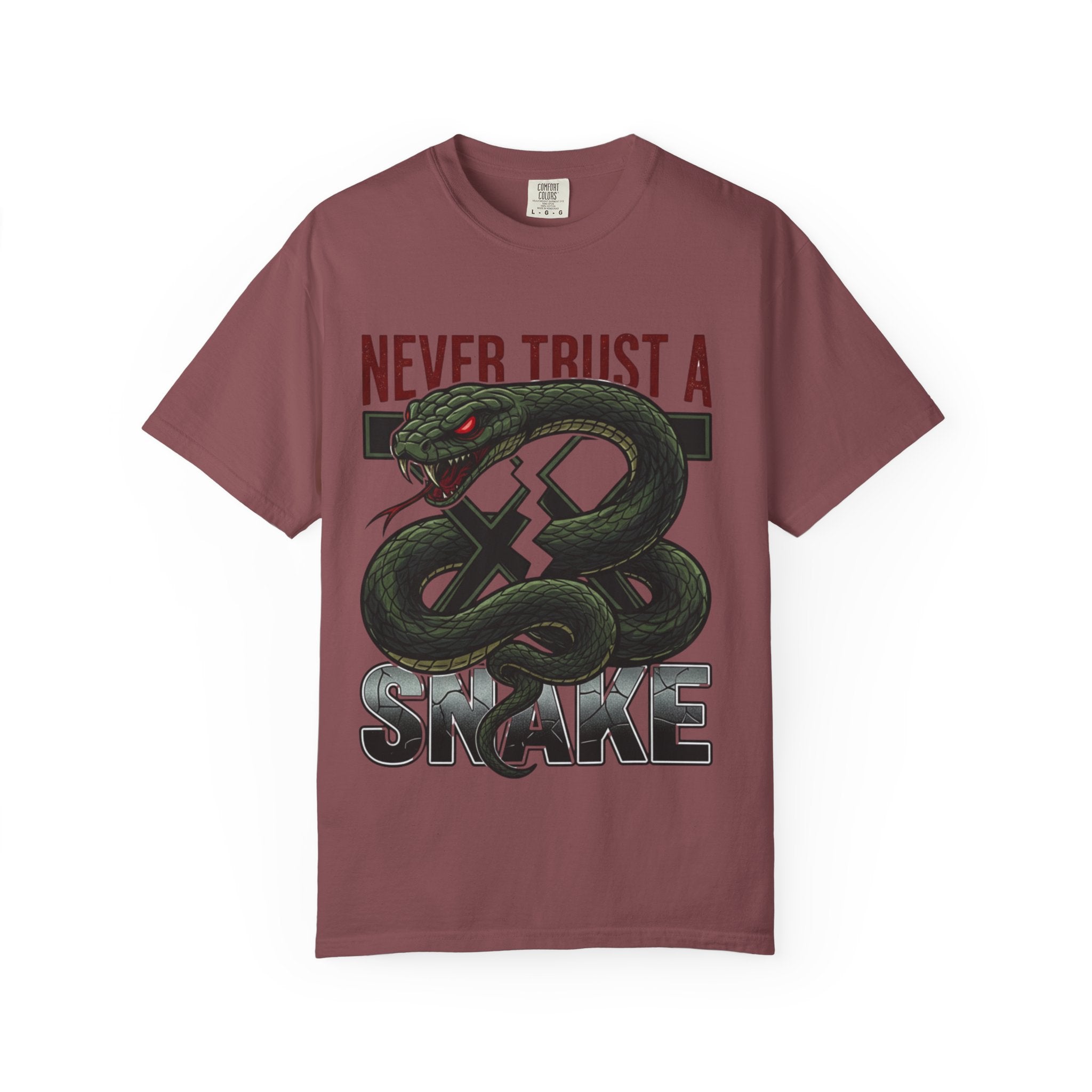 Never Trust a Snake Graphic T-Shirt — Vintage Snake Illustration Tee