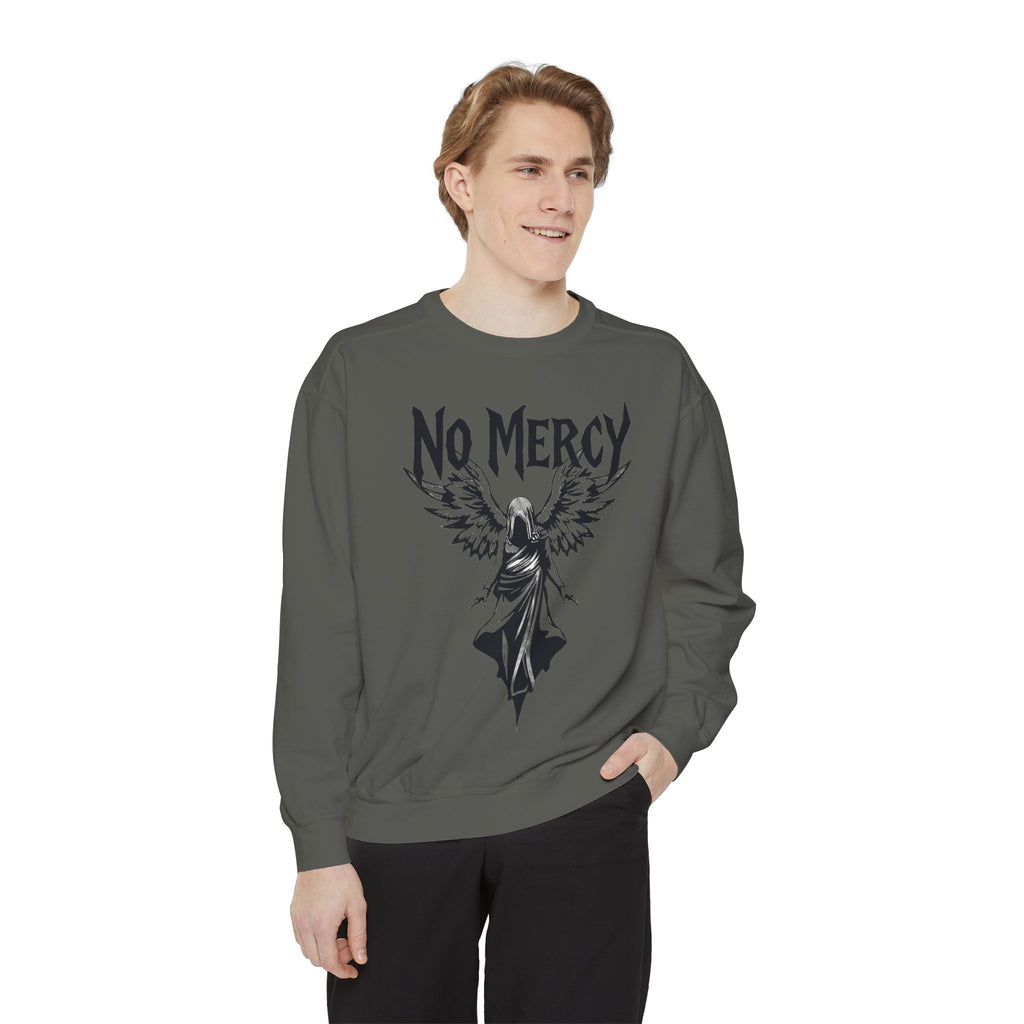 No Mercy Angel Sweatshirt — Gothic Graphic Crewneck
