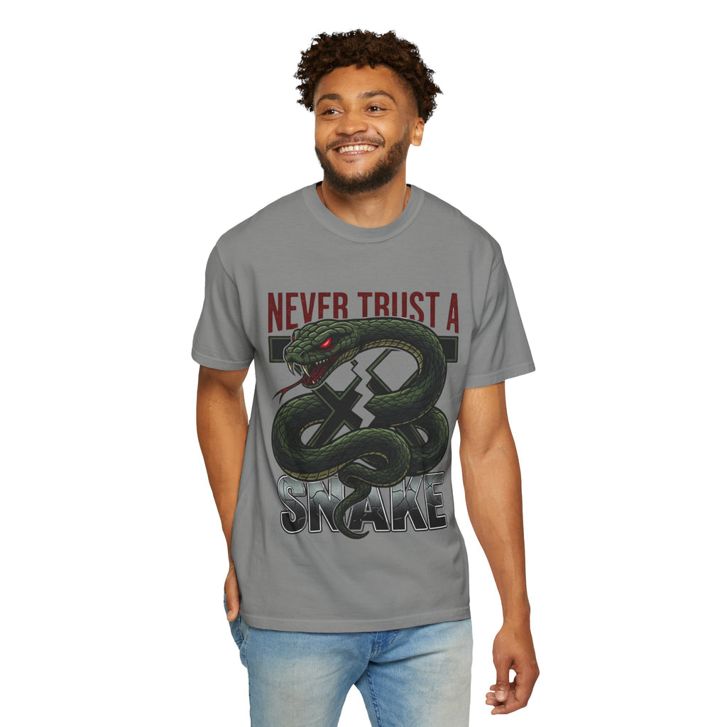 Never Trust a Snake Graphic T-Shirt — Vintage Snake Illustration Tee