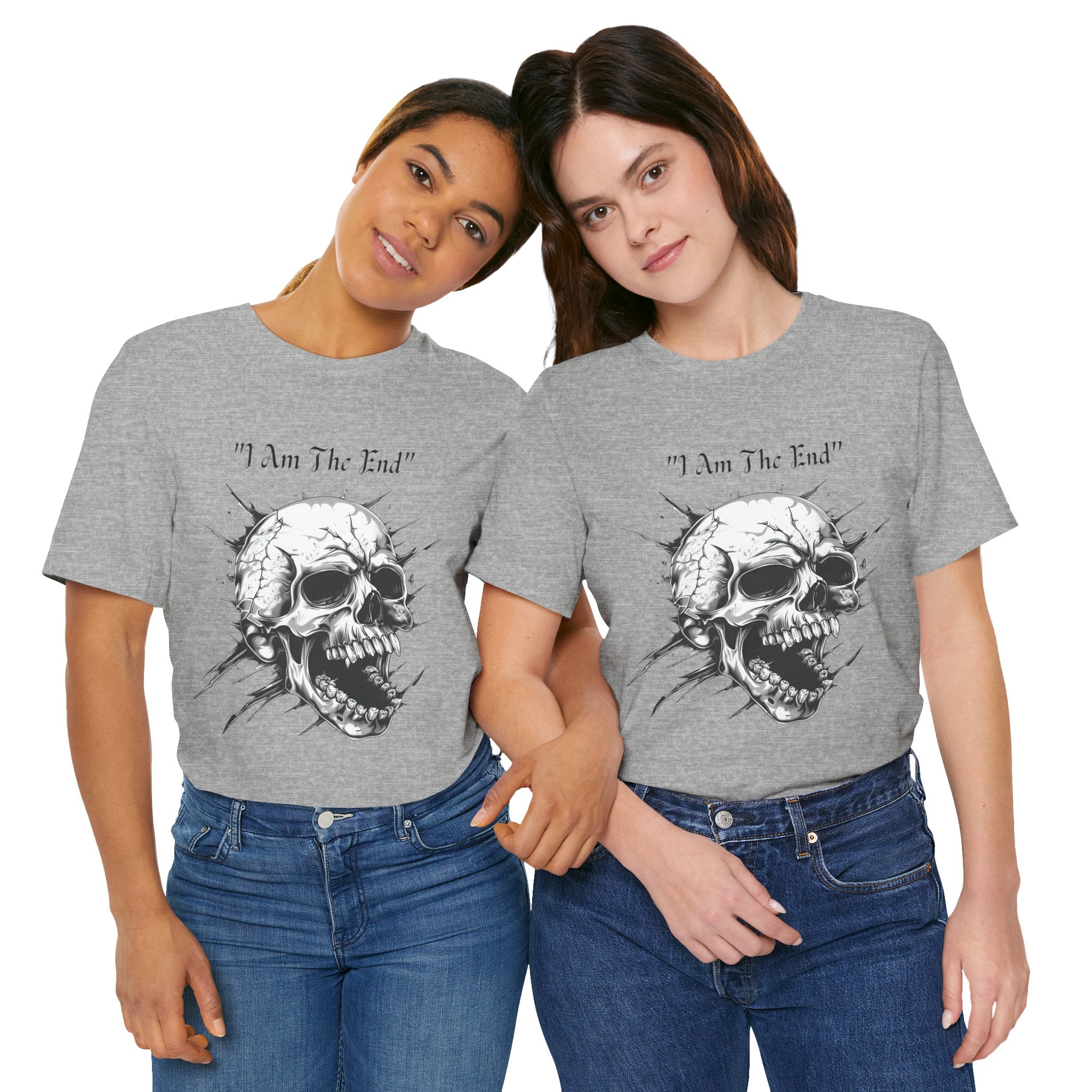 Skull Graphic Tee "I Am The End" - Gothic Rock T-Shirt
