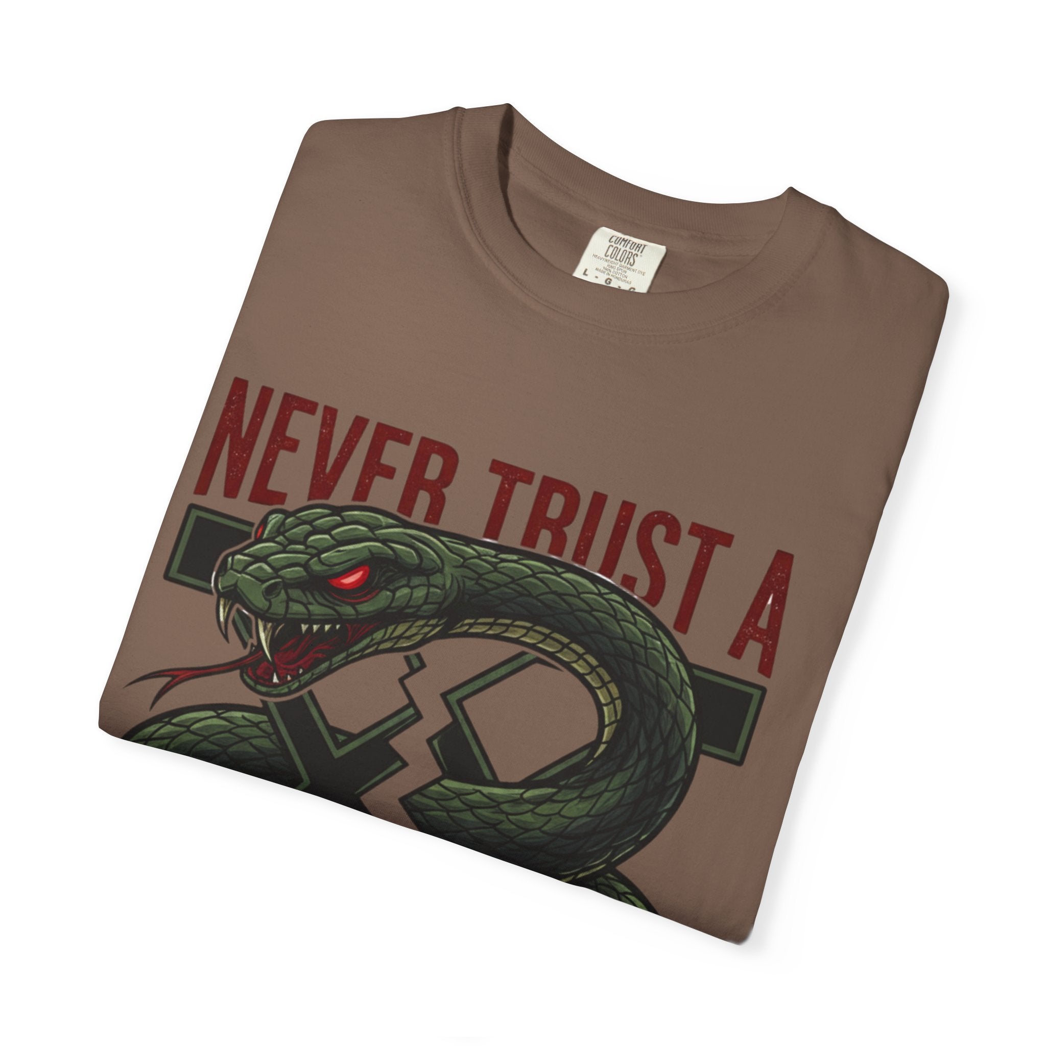 Never Trust a Snake Graphic T-Shirt — Vintage Snake Illustration Tee