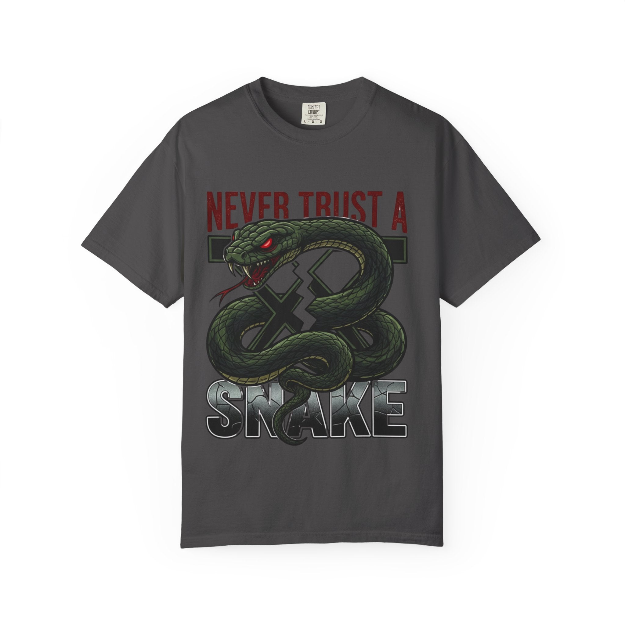 Never Trust a Snake Graphic T-Shirt — Vintage Snake Illustration Tee