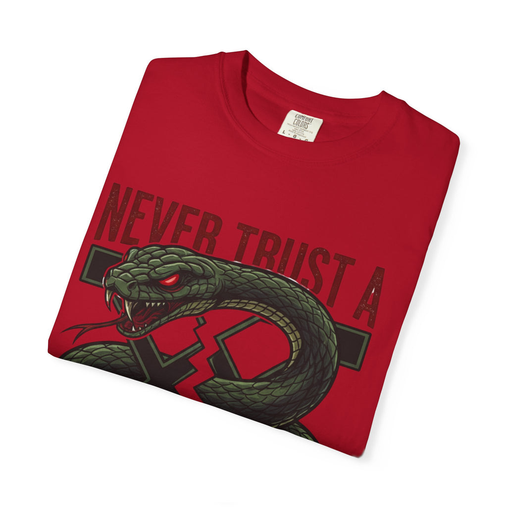 Never Trust a Snake Graphic T-Shirt — Vintage Snake Illustration Tee