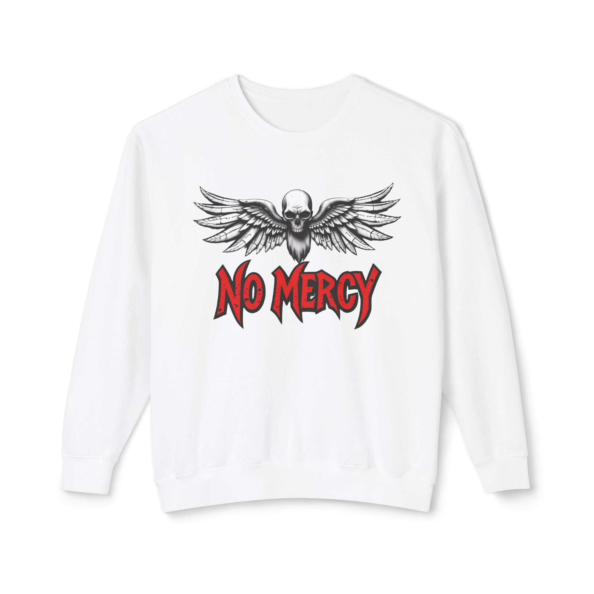 No Mercy Skull Wings Crewneck Sweatshirt
