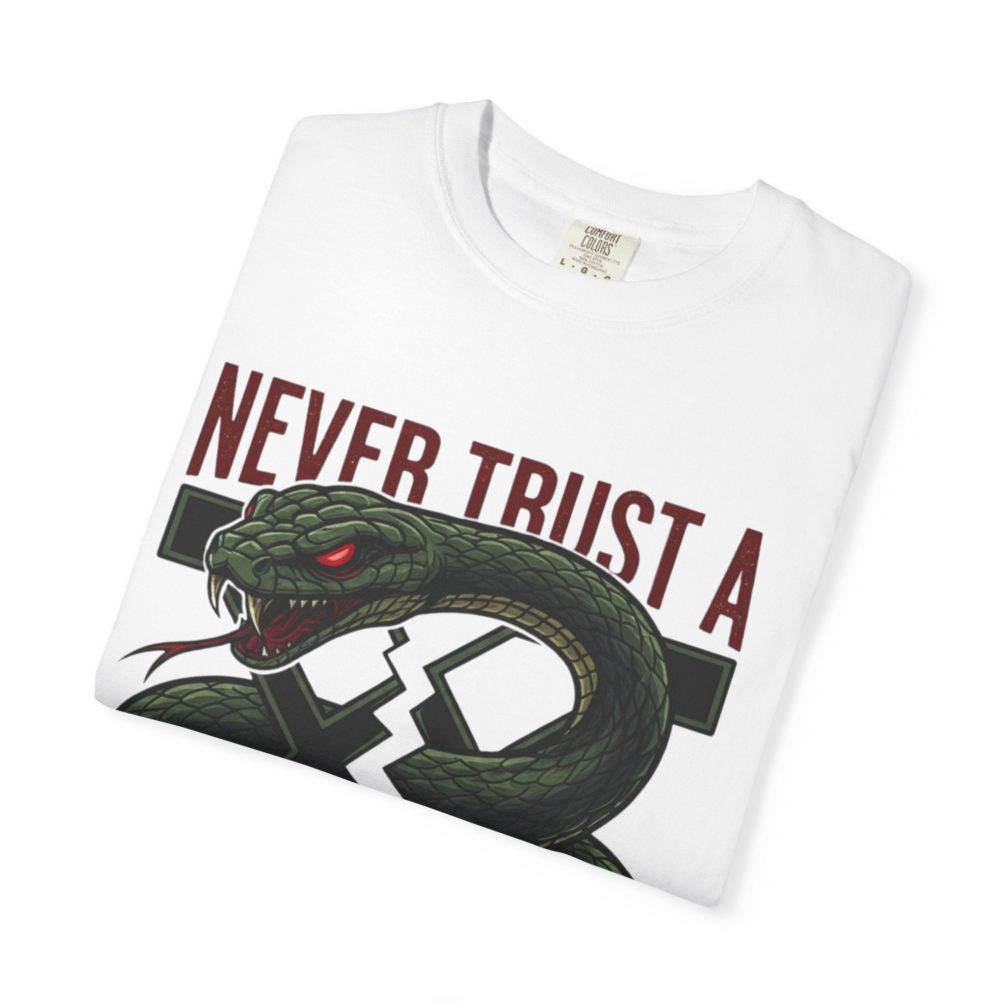 Never Trust a Snake Graphic T-Shirt — Vintage Snake Illustration Tee