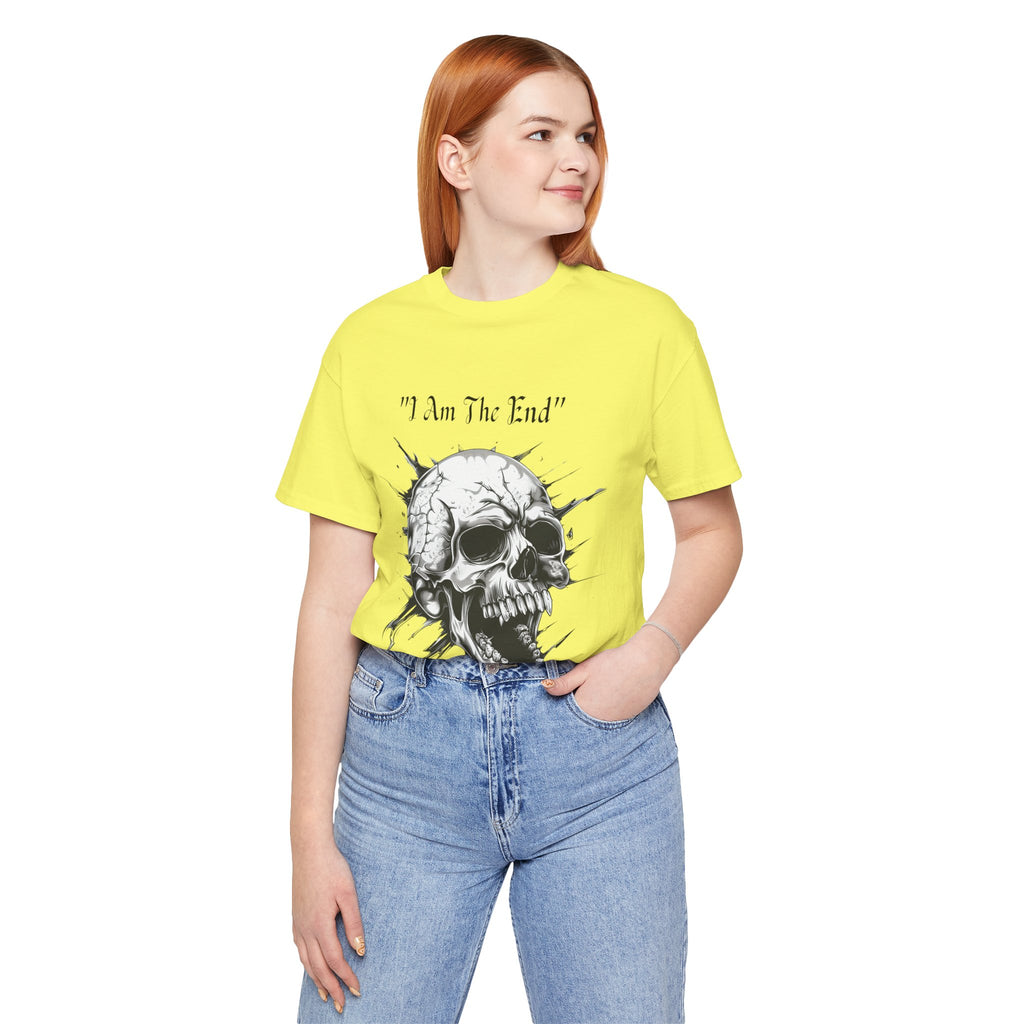 Skull Graphic Tee "I Am The End" - Gothic Rock T-Shirt