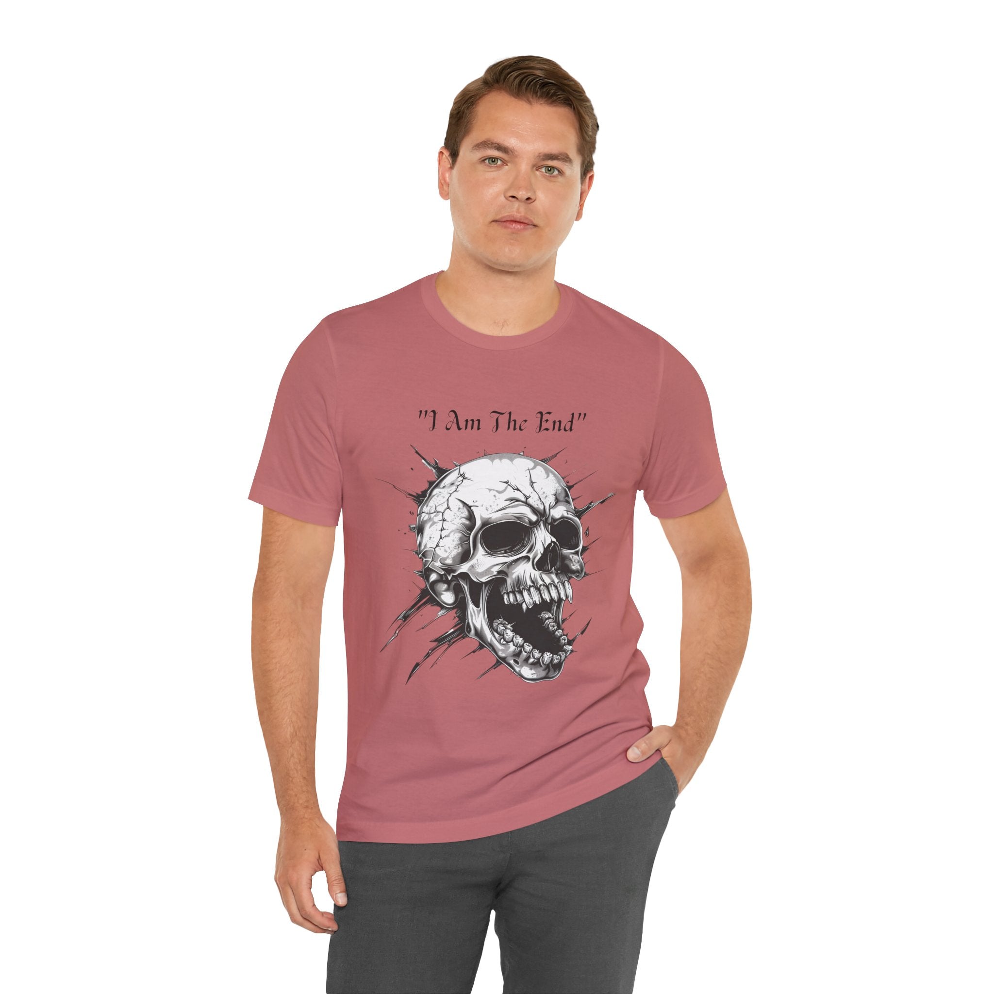 Skull Graphic Tee "I Am The End" - Gothic Rock T-Shirt