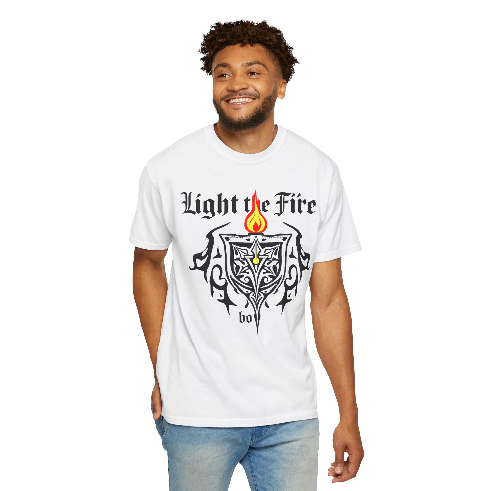 Light the Fire Tribal Shield T-Shirt
