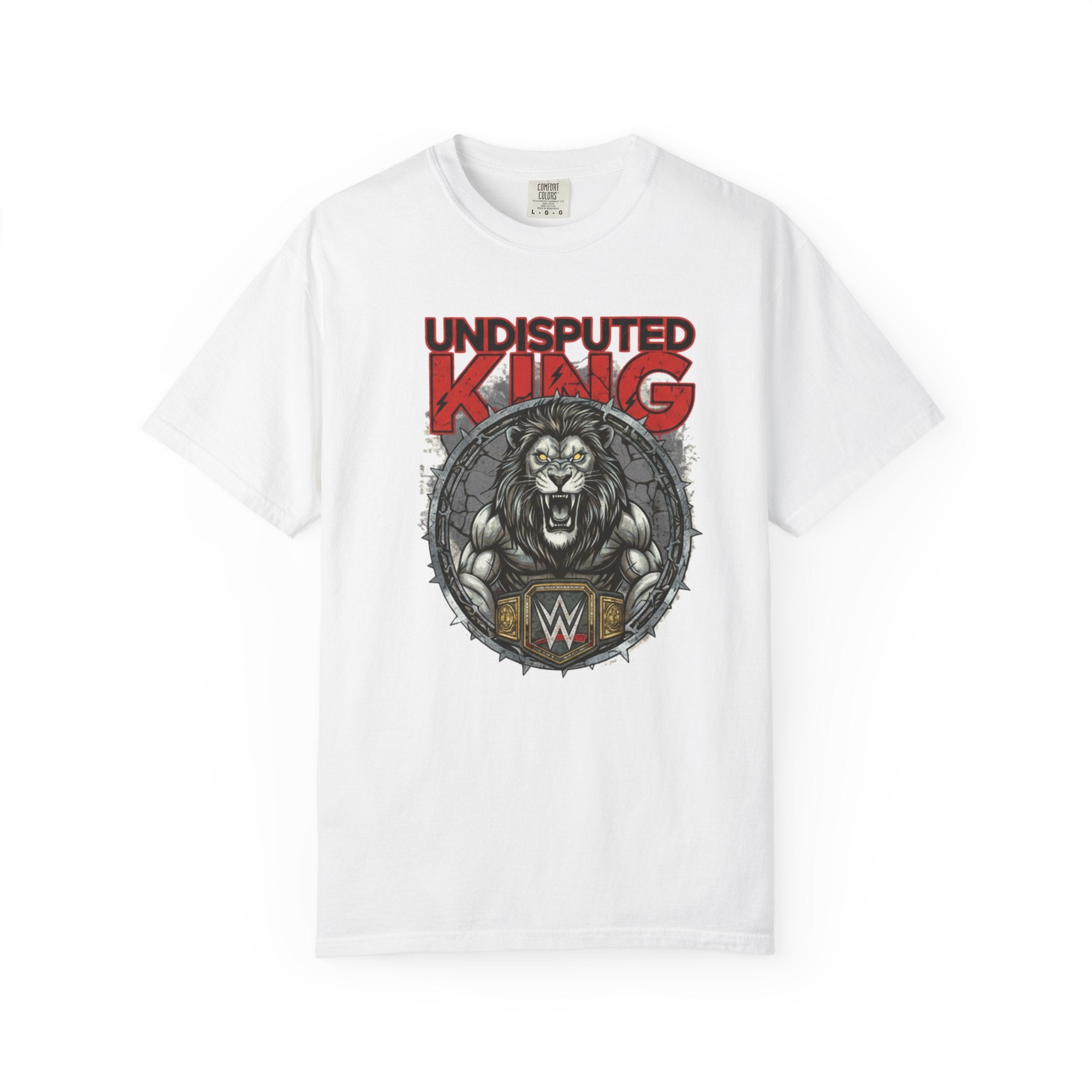 Undisputed King Lion T‑Shirt — Wrestling Champion Graphic Tee