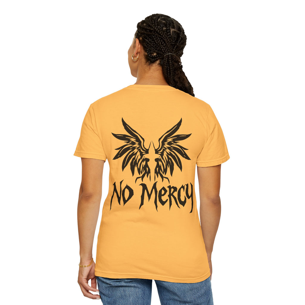 No Mercy Wings T-Shirt — Gothic Angel Graphic Tee