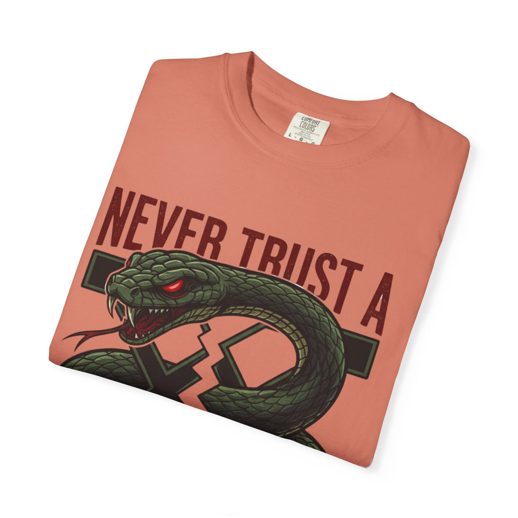 Never Trust a Snake Graphic T-Shirt — Vintage Snake Illustration Tee