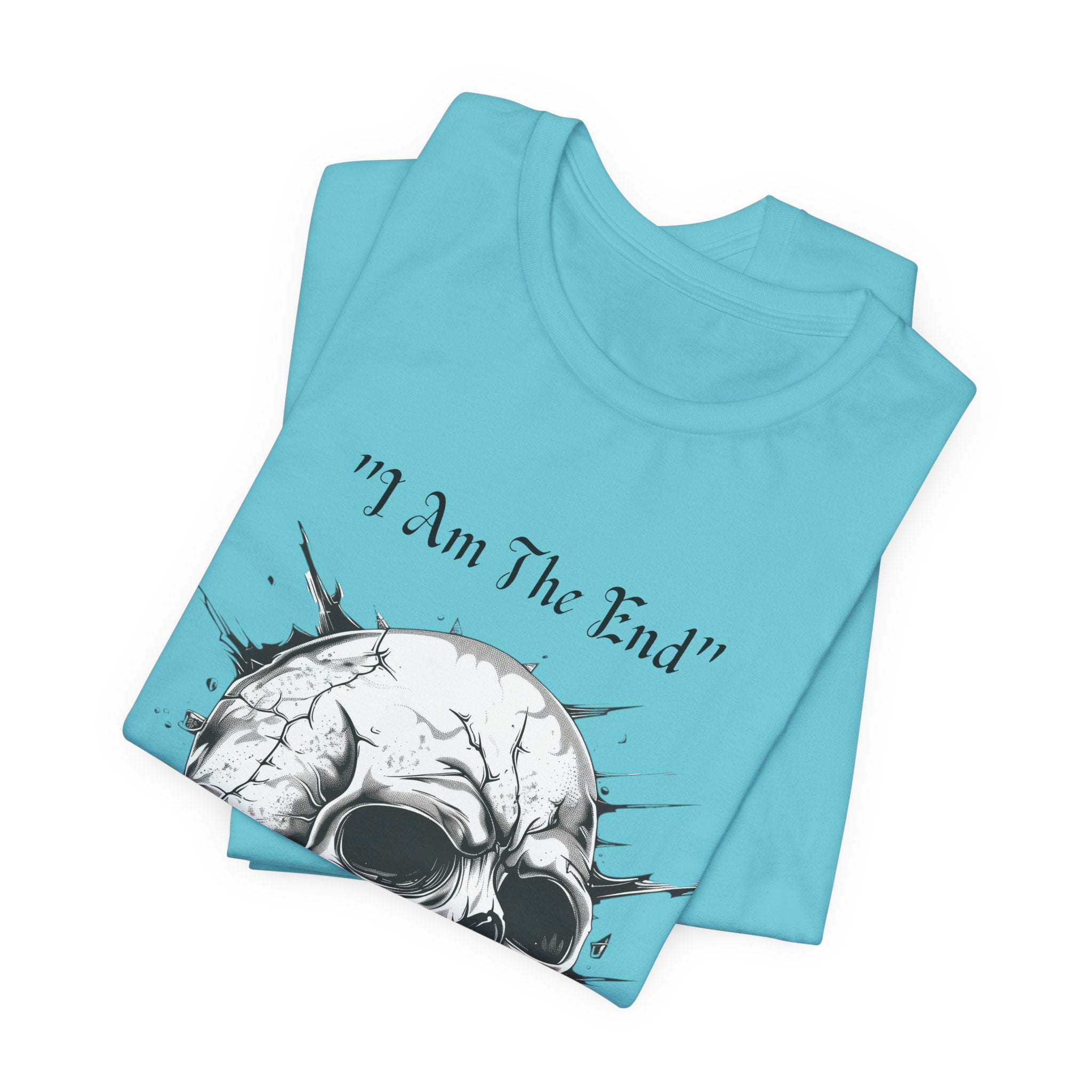 Skull Graphic Tee "I Am The End" - Gothic Rock T-Shirt