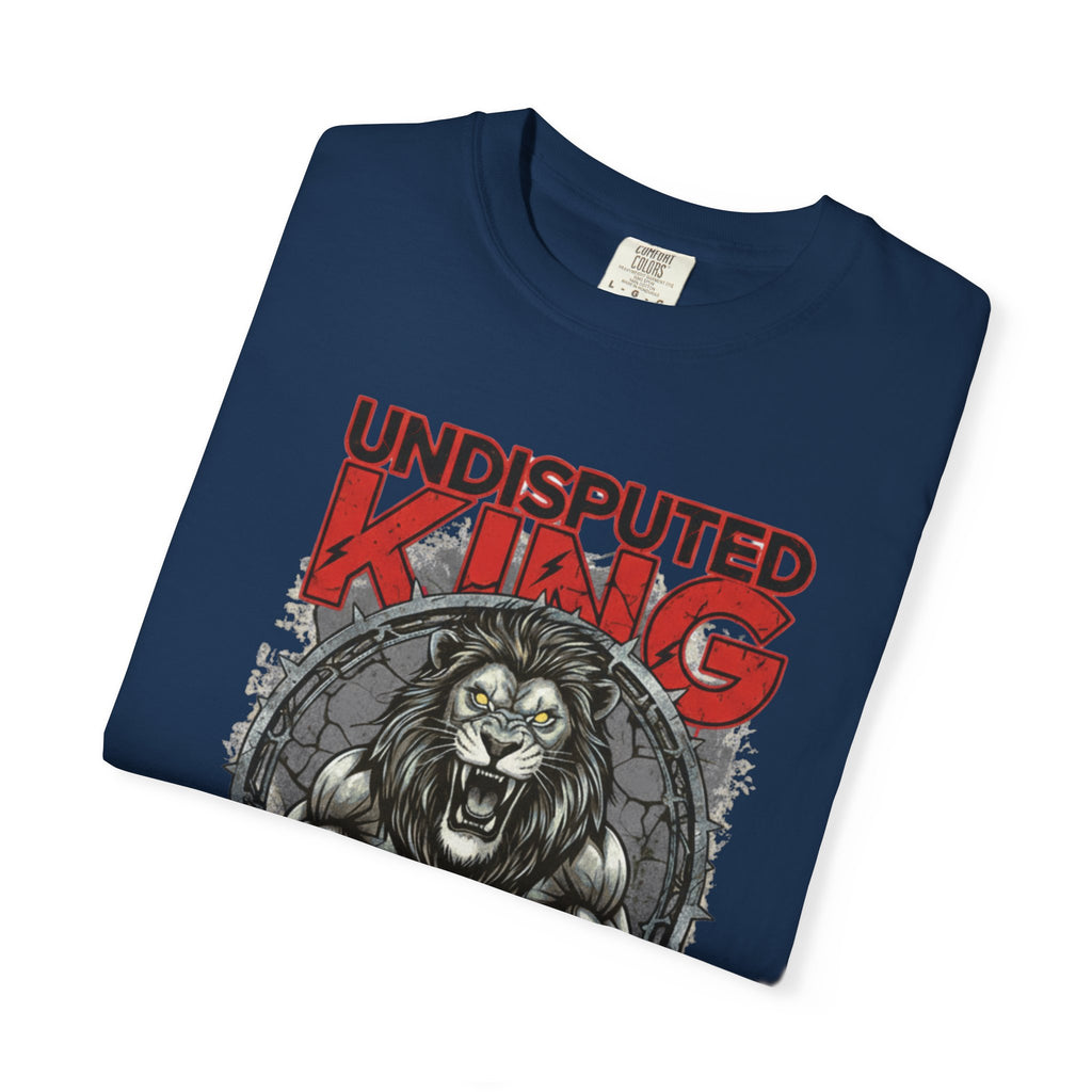 Undisputed King Lion T‑Shirt — Wrestling Champion Graphic Tee