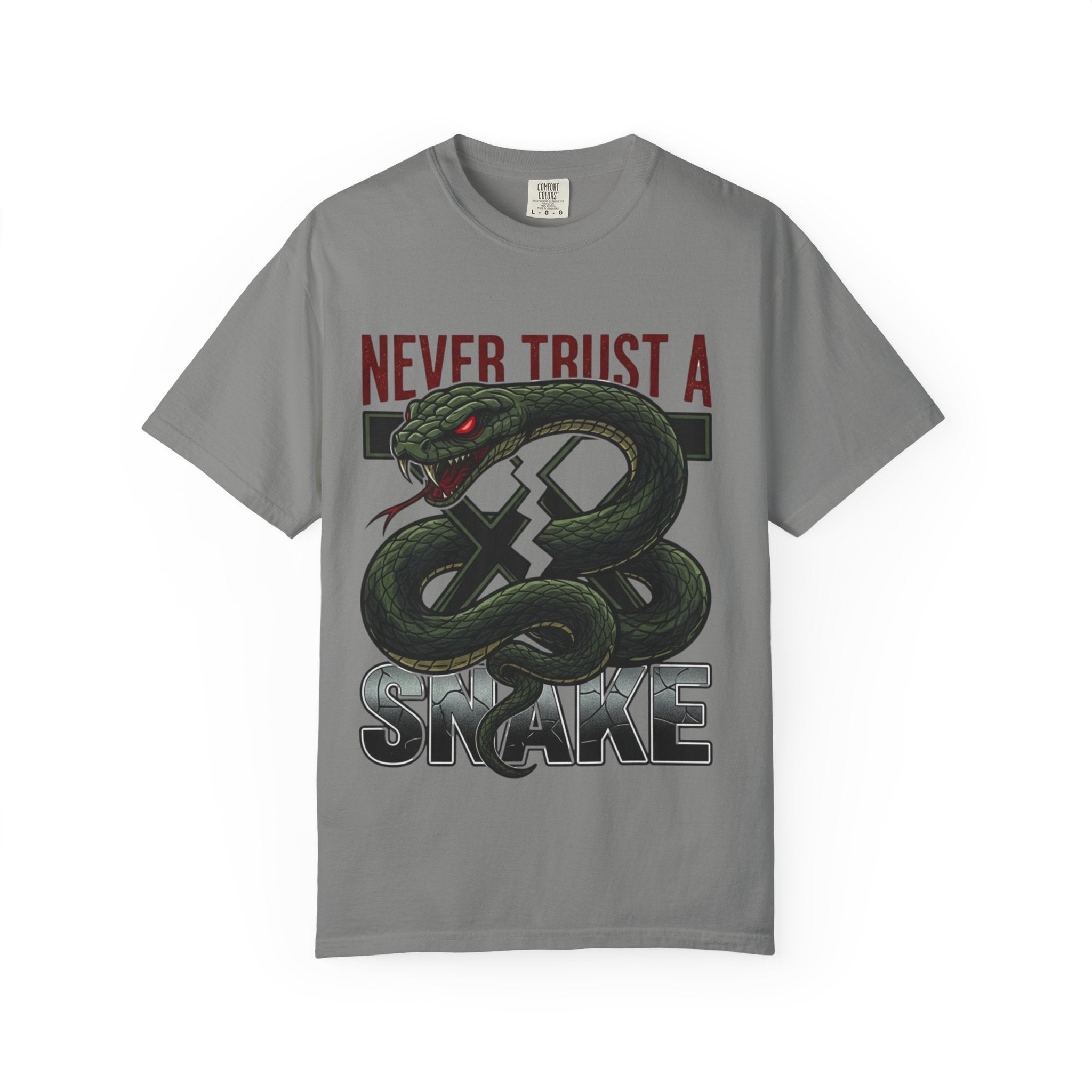 Never Trust a Snake Graphic T-Shirt — Vintage Snake Illustration Tee