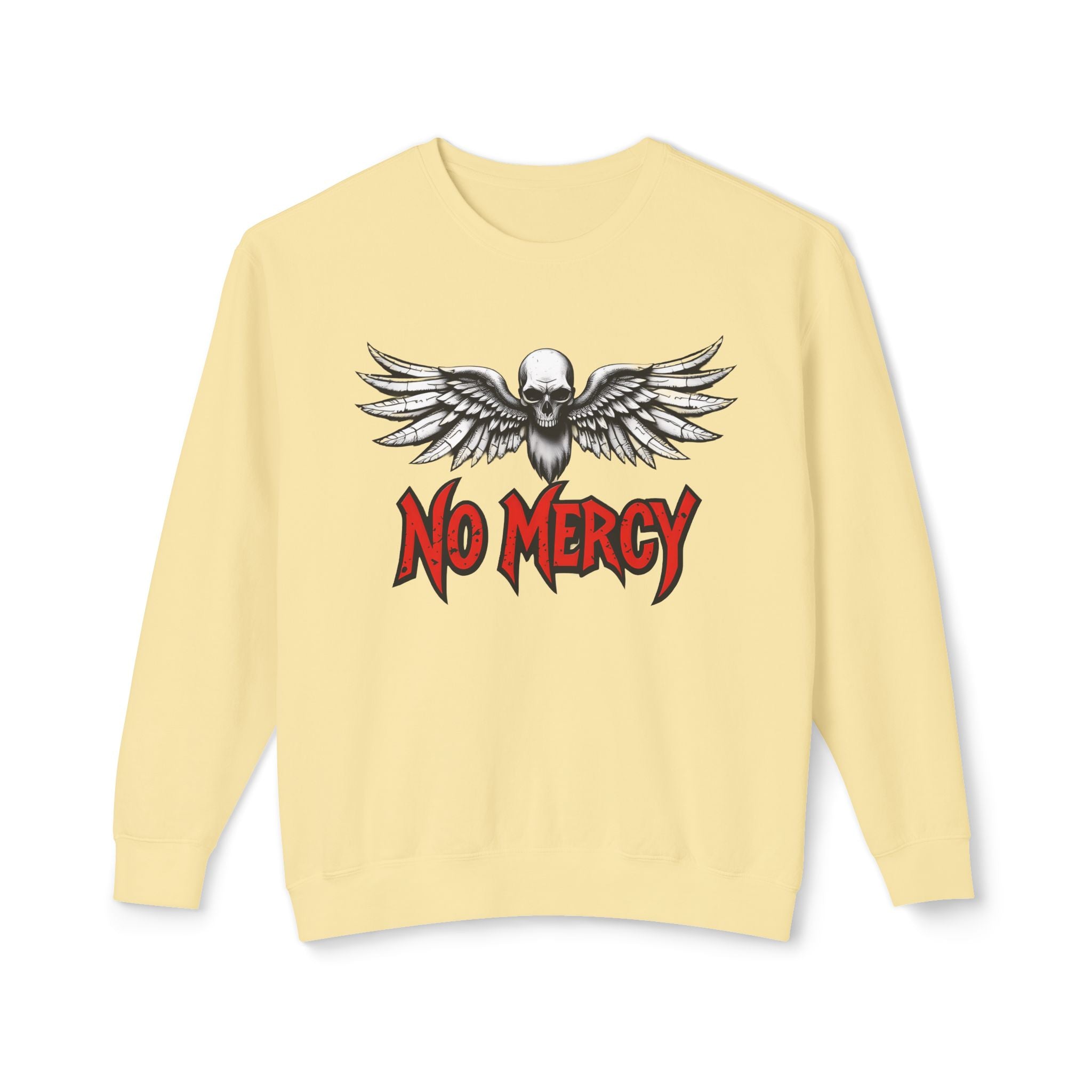 No Mercy Skull Wings Crewneck Sweatshirt