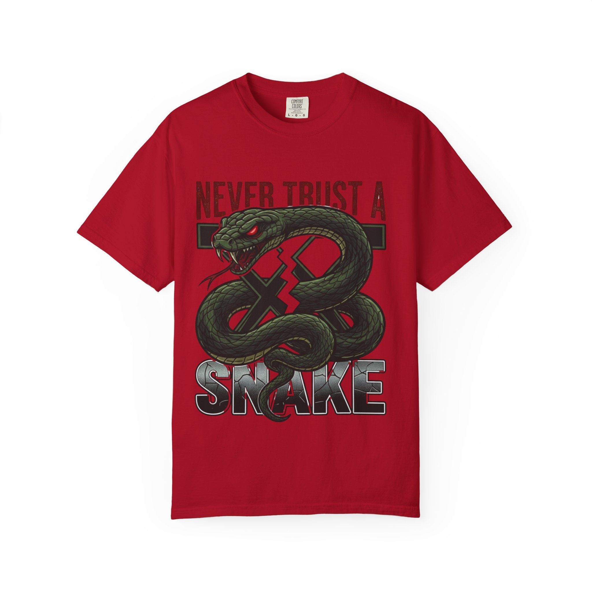Never Trust a Snake Graphic T-Shirt — Vintage Snake Illustration Tee