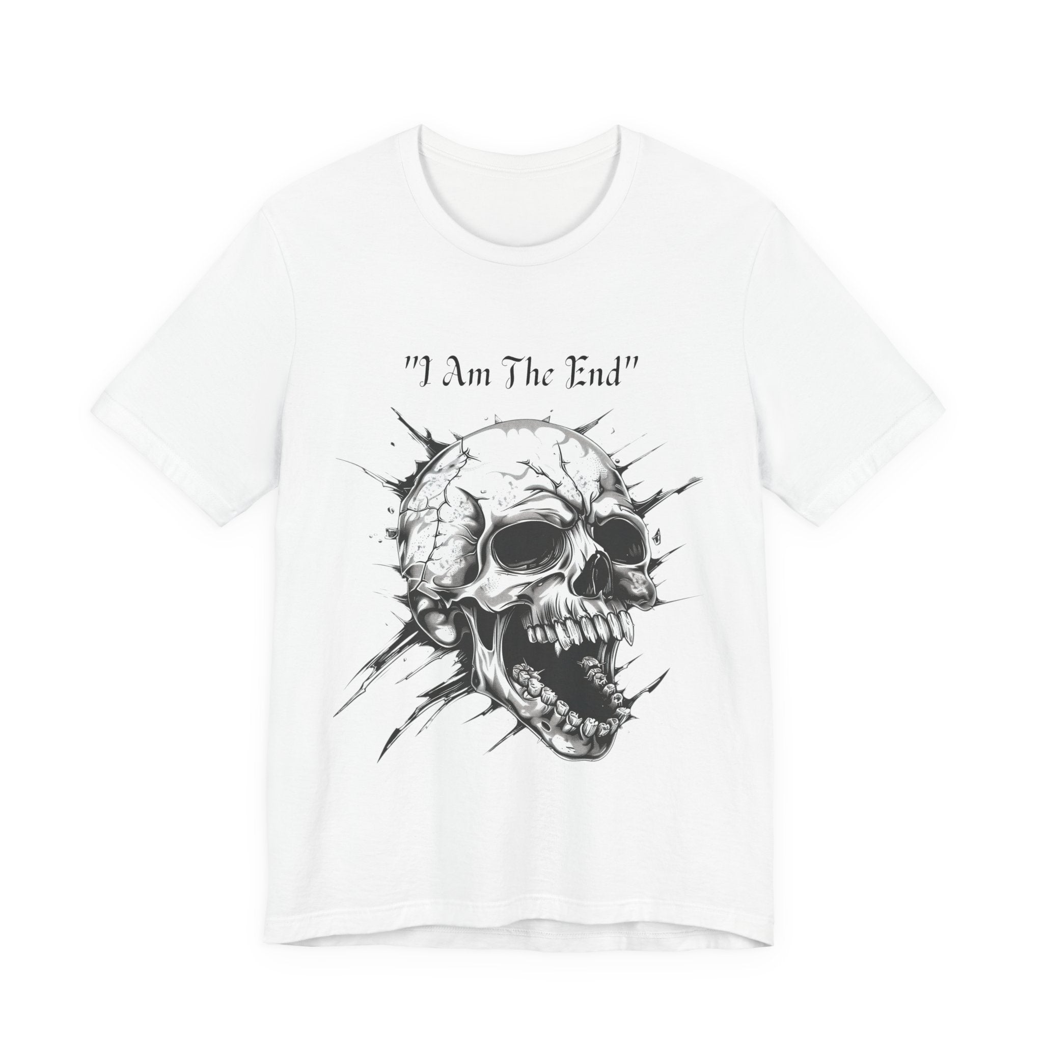 Skull Graphic Tee "I Am The End" - Gothic Rock T-Shirt