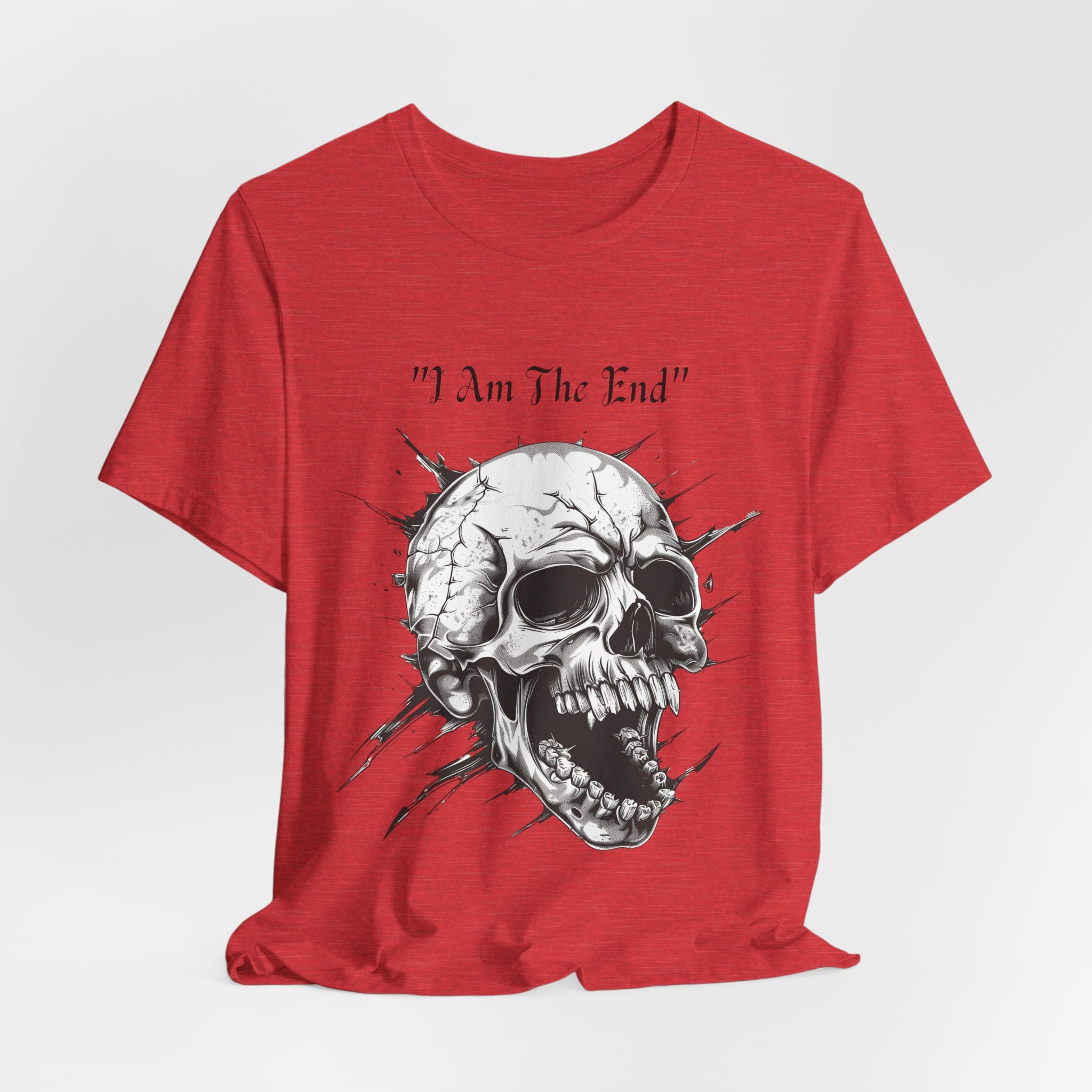 Skull Graphic Tee "I Am The End" - Gothic Rock T-Shirt