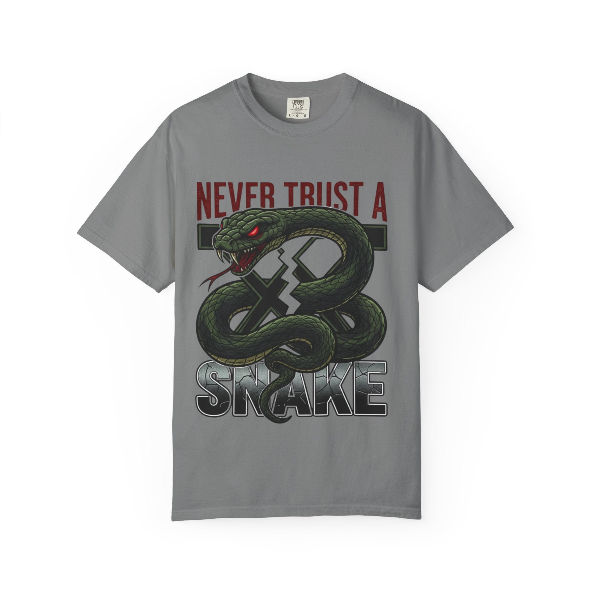 Never Trust a Snake Graphic T-Shirt — Vintage Snake Illustration Tee