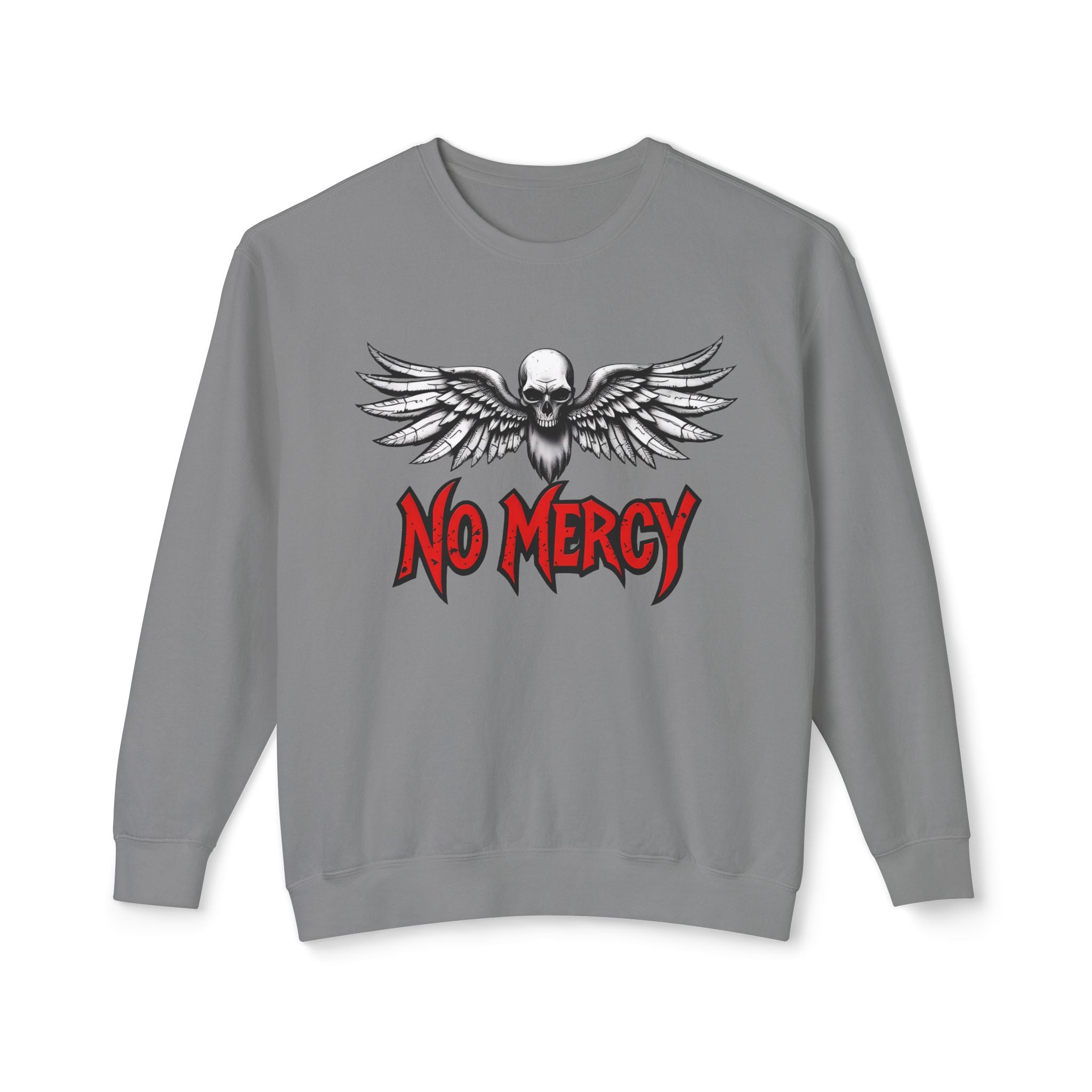 No Mercy Skull Wings Crewneck Sweatshirt