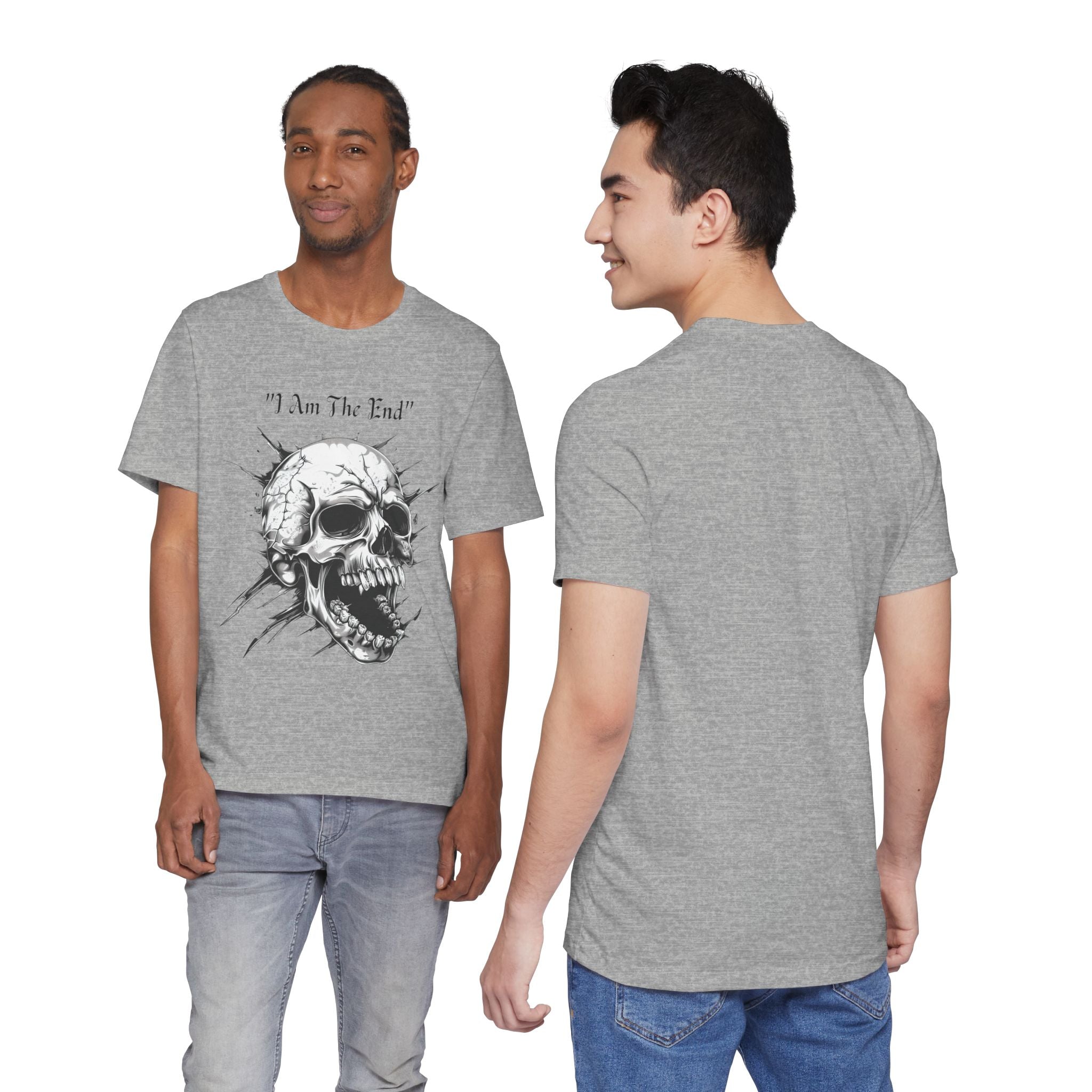 Skull Graphic Tee "I Am The End" - Gothic Rock T-Shirt