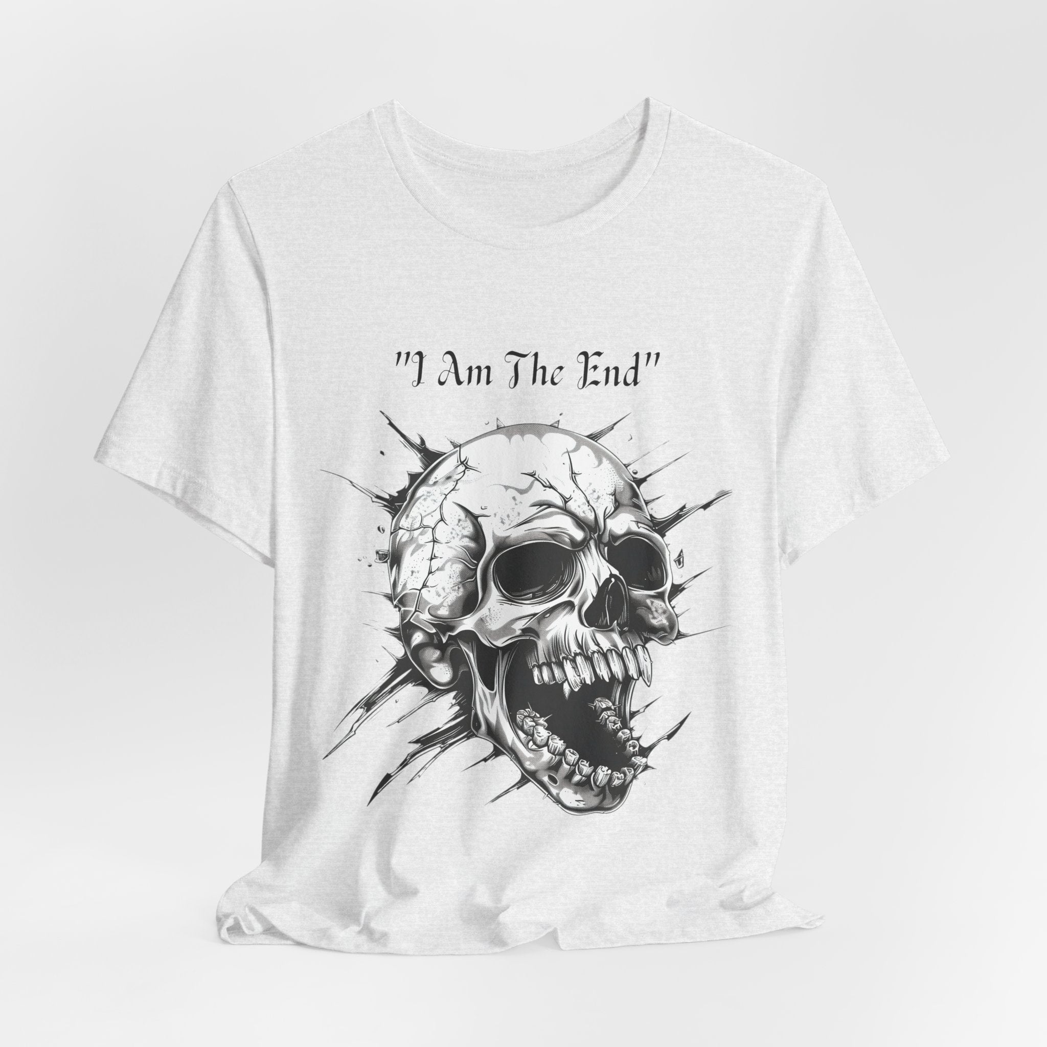 Skull Graphic Tee "I Am The End" - Gothic Rock T-Shirt
