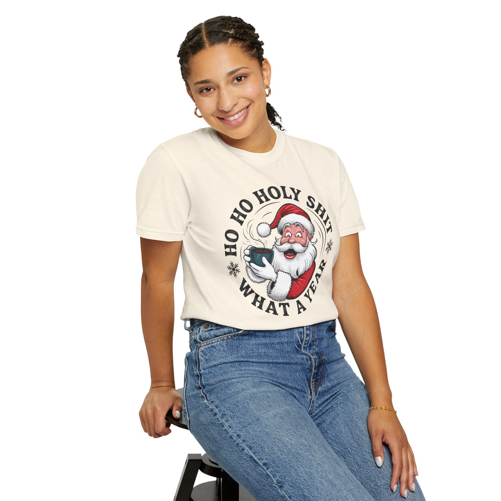 Ho Ho Holy Shit What A Year Christmas T‑Shirt