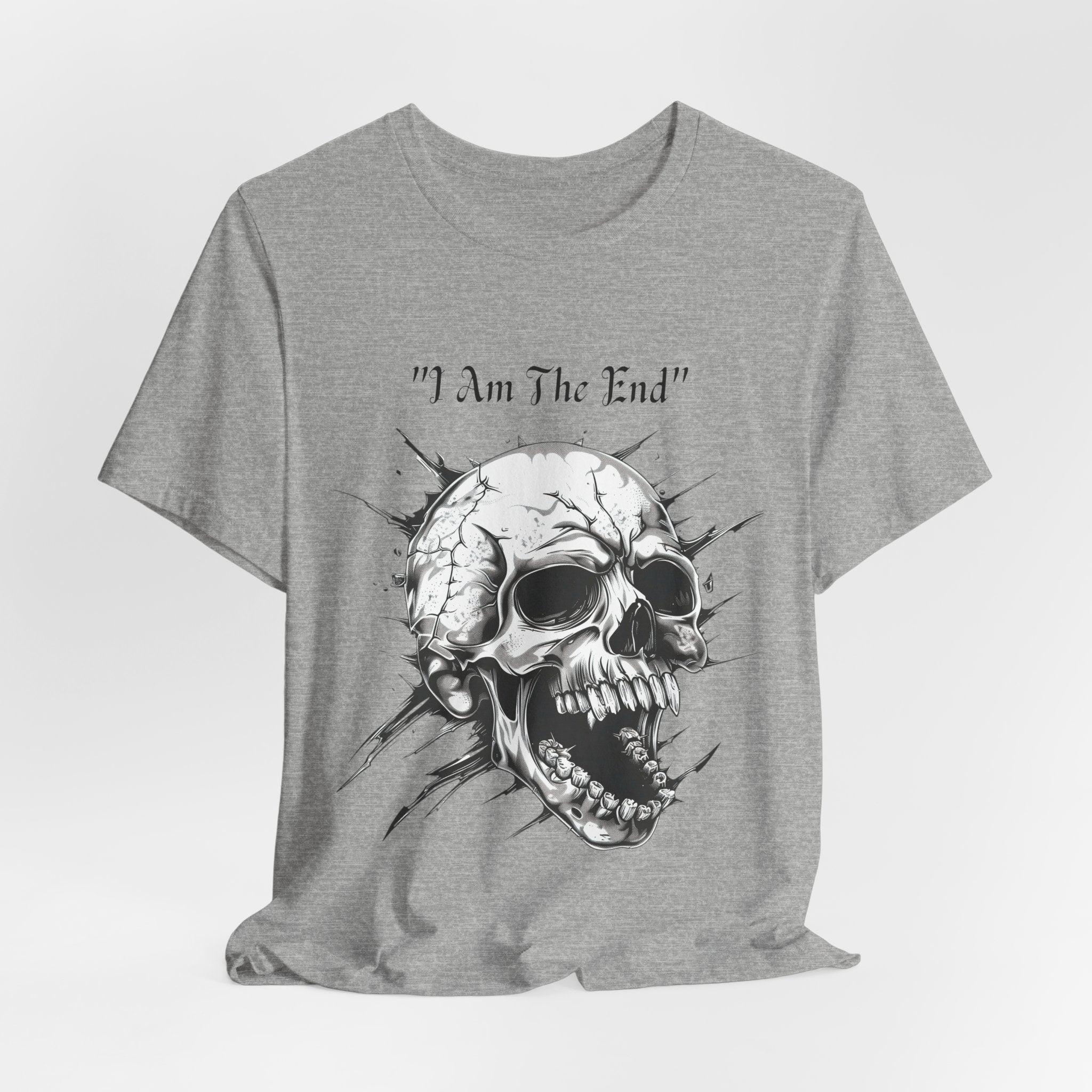 Skull Graphic Tee "I Am The End" - Gothic Rock T-Shirt