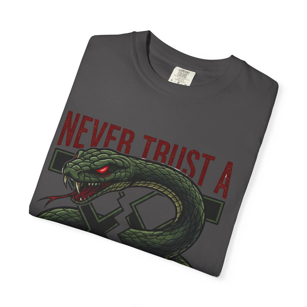 Never Trust a Snake Graphic T-Shirt — Vintage Snake Illustration Tee