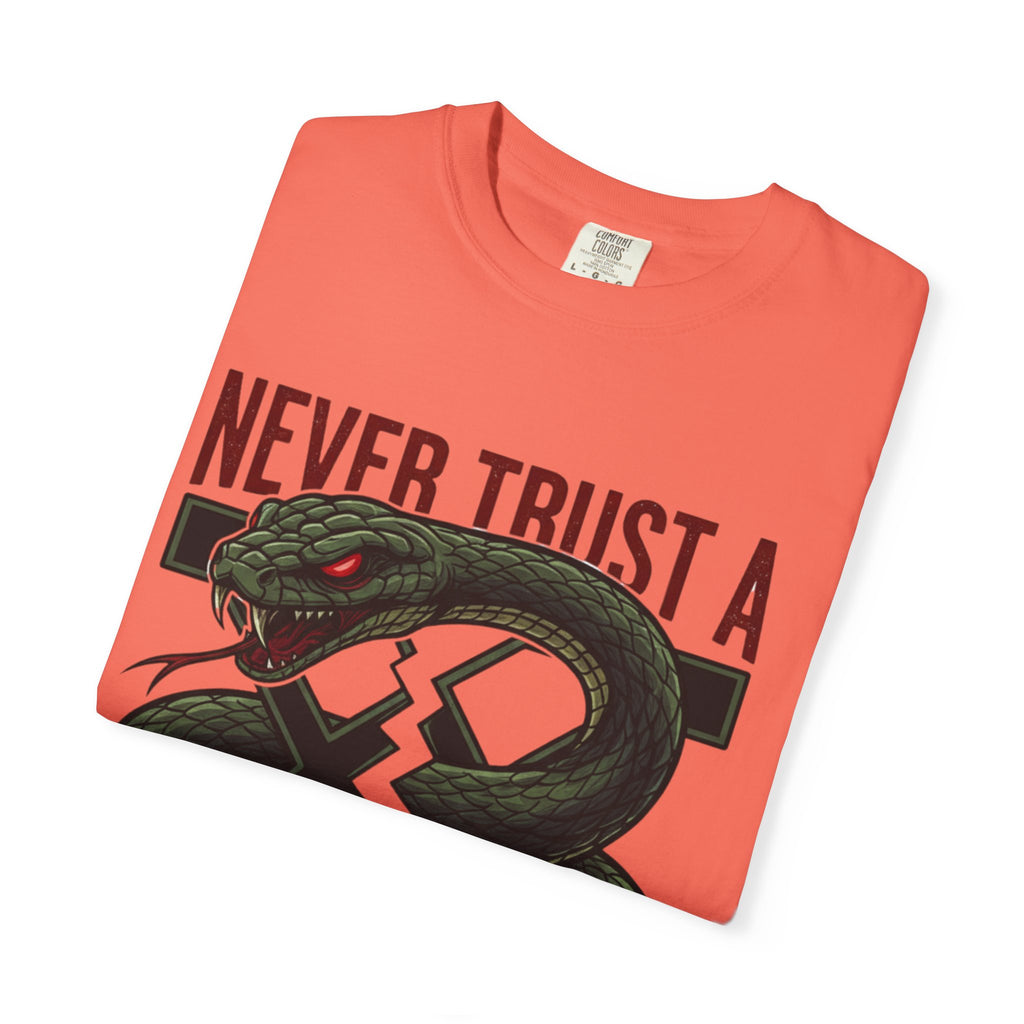 Never Trust a Snake Graphic T-Shirt — Vintage Snake Illustration Tee