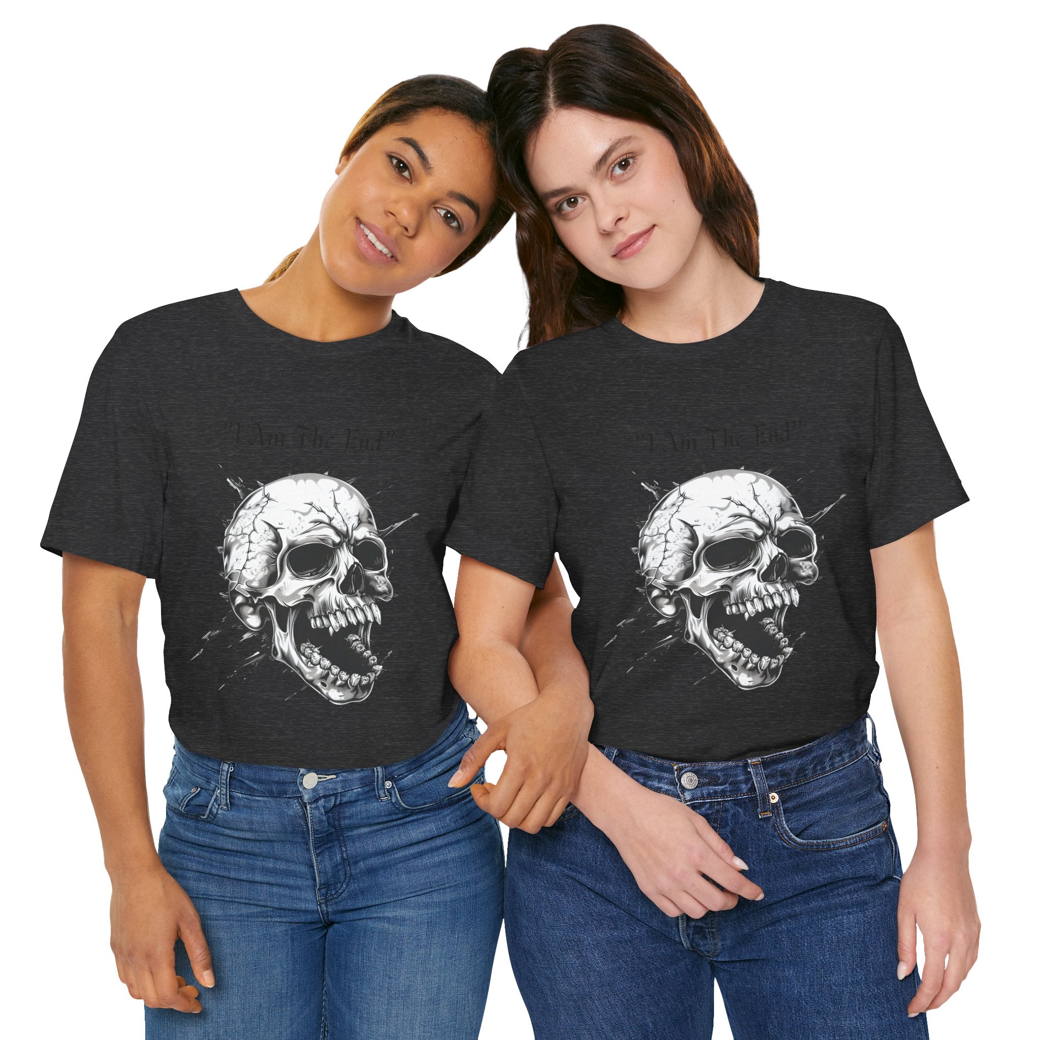 Skull Graphic Tee "I Am The End" - Gothic Rock T-Shirt