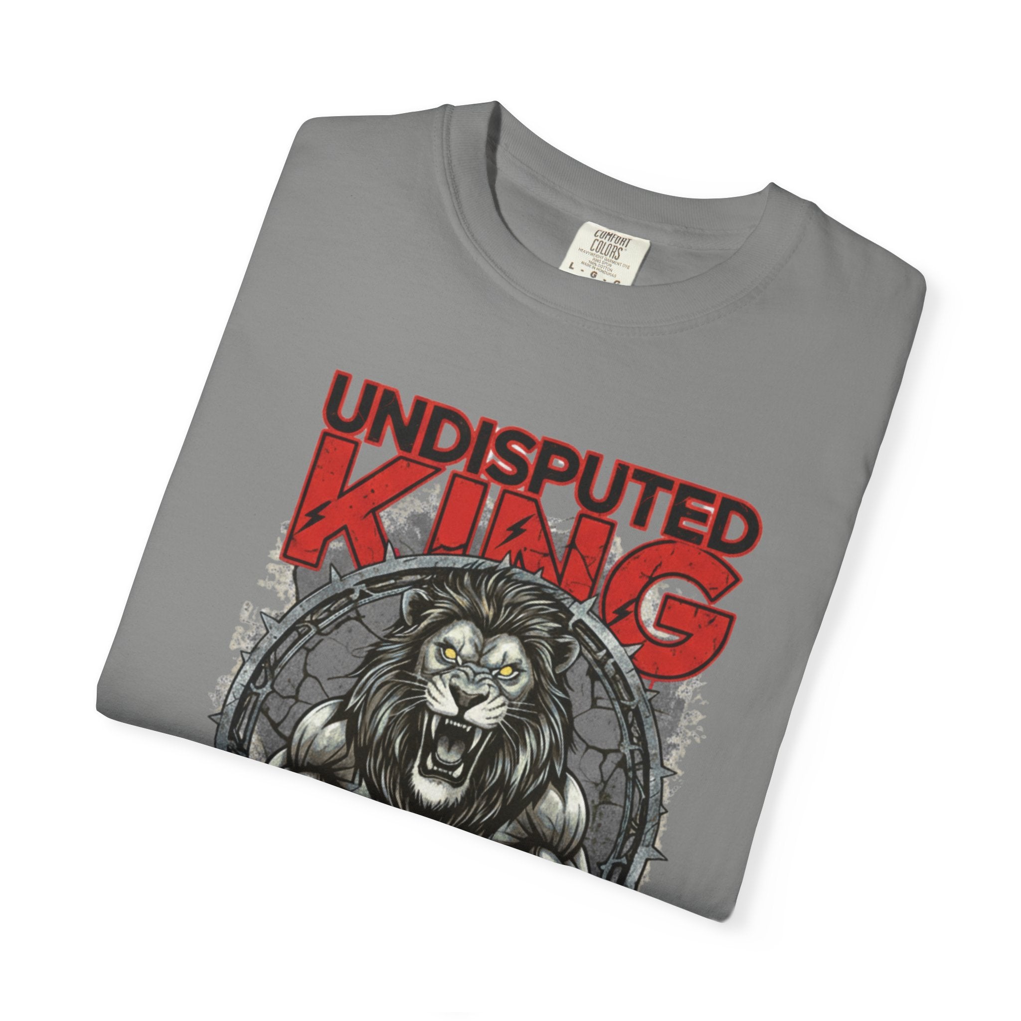 Undisputed King Lion T‑Shirt — Wrestling Champion Graphic Tee