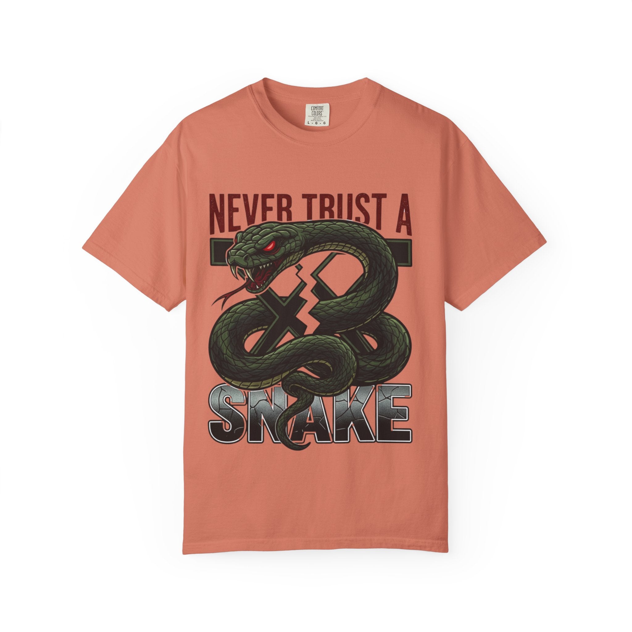 Never Trust a Snake Graphic T-Shirt — Vintage Snake Illustration Tee