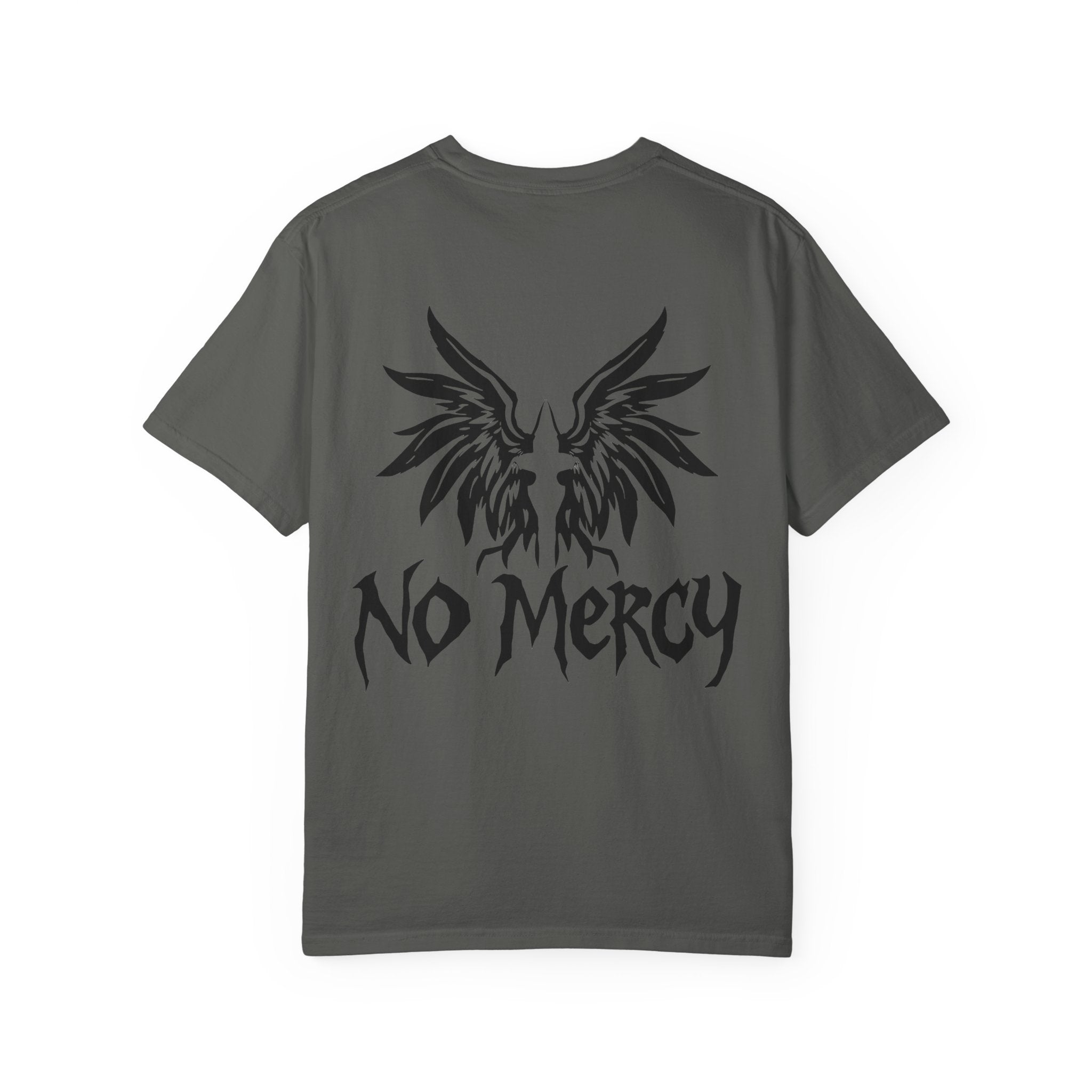 No Mercy Wings T-Shirt — Gothic Angel Graphic Tee