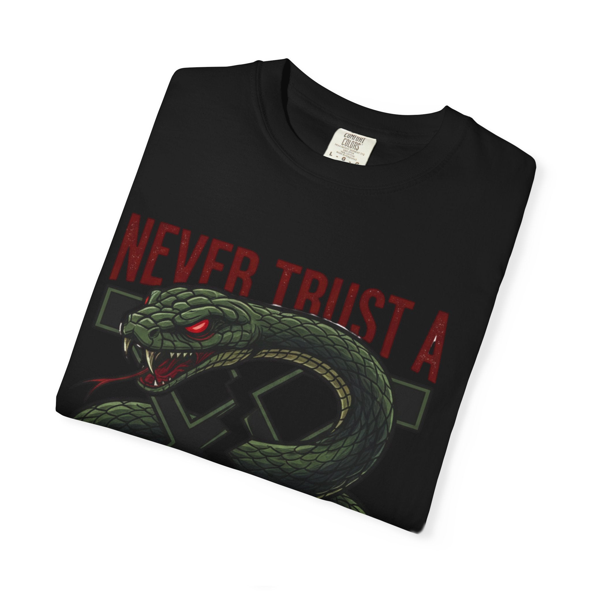 Never Trust a Snake Graphic T-Shirt — Vintage Snake Illustration Tee