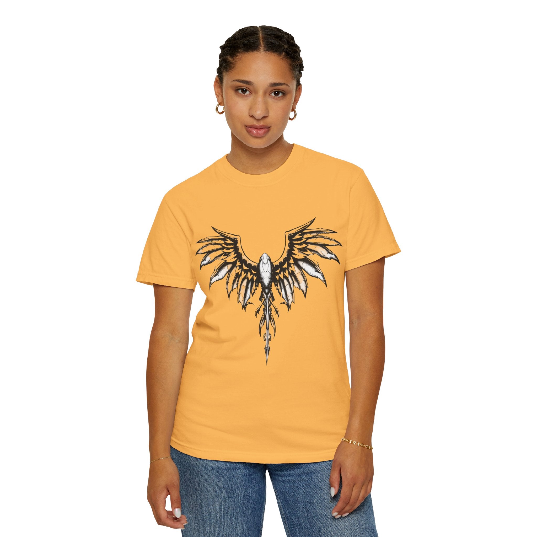 No Mercy Wings T-Shirt — Gothic Angel Graphic Tee