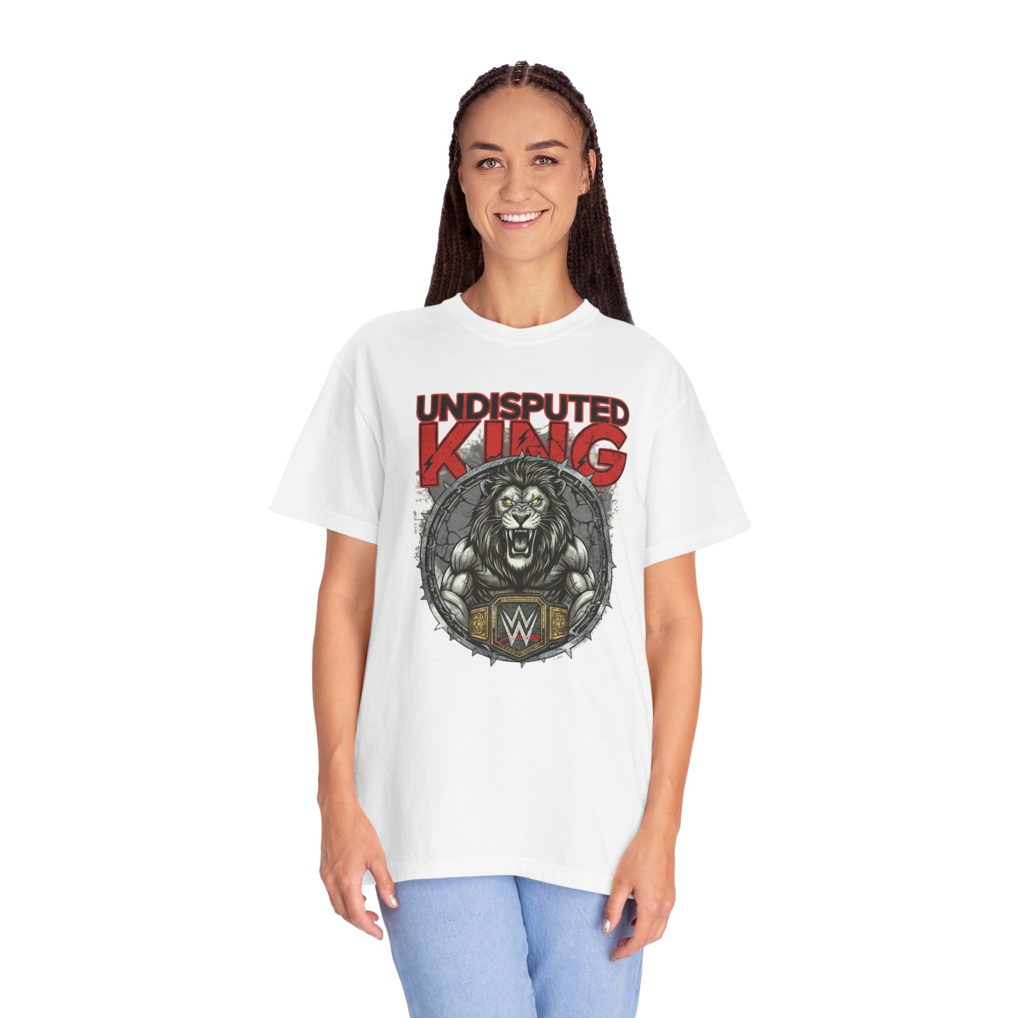 Undisputed King Lion T‑Shirt — Wrestling Champion Graphic Tee