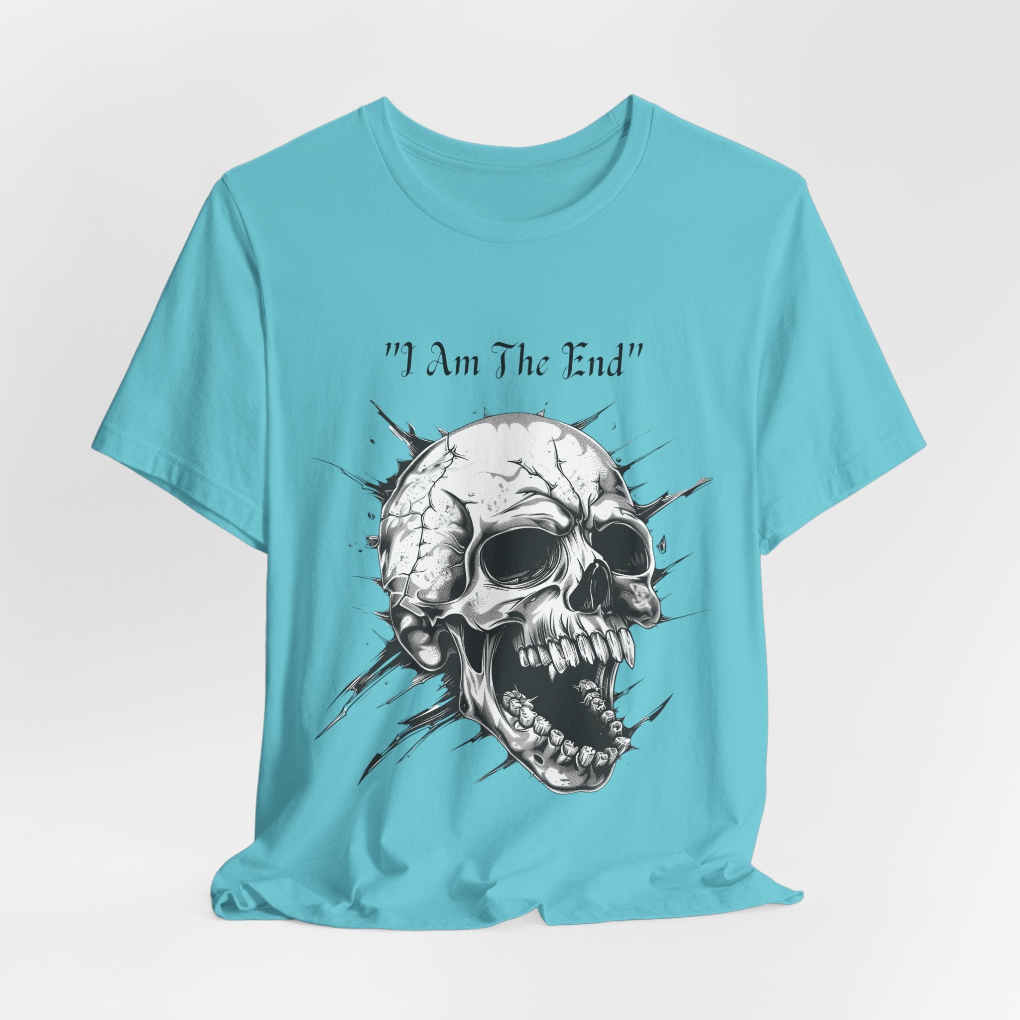 Skull Graphic Tee "I Am The End" - Gothic Rock T-Shirt