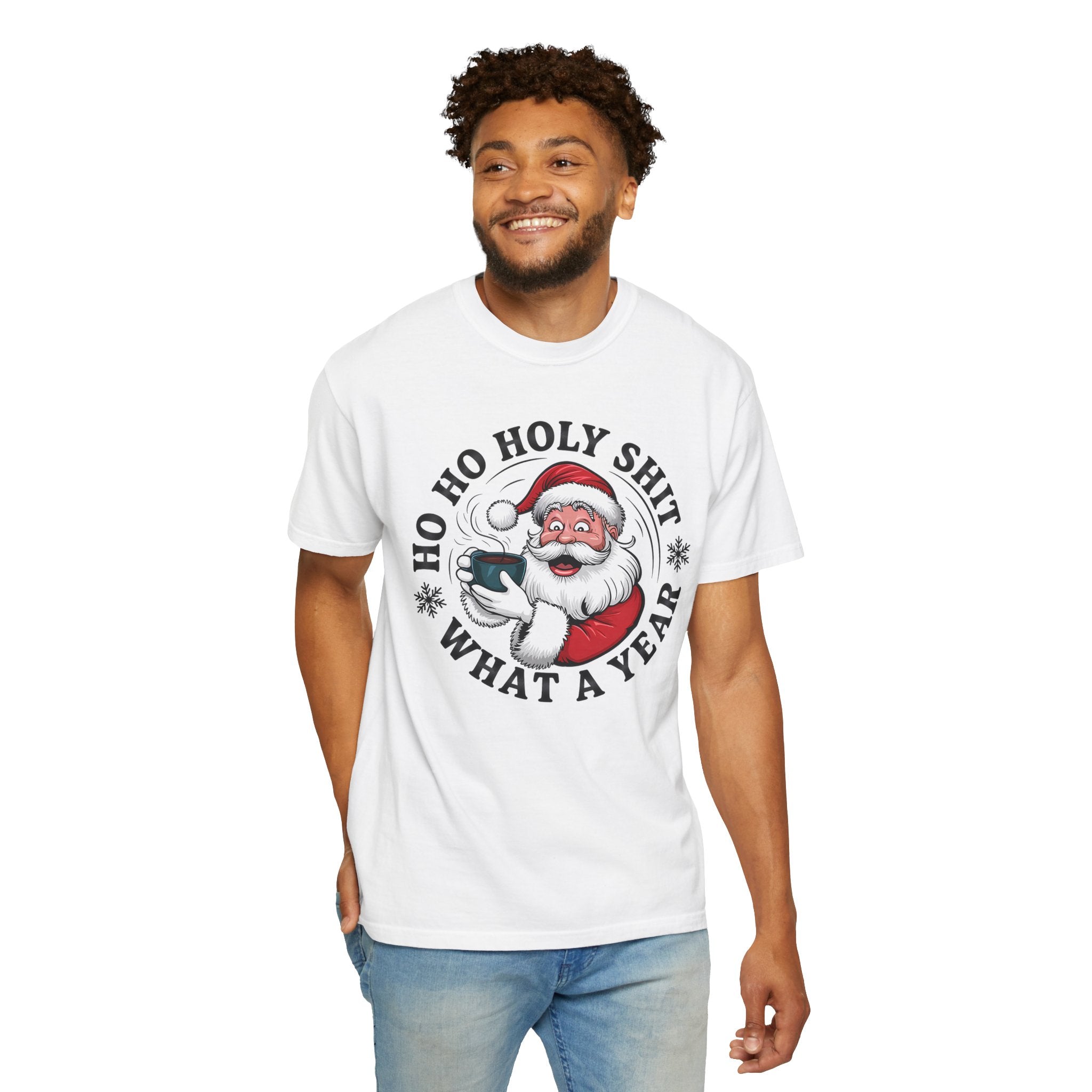 Ho Ho Holy Shit What A Year Christmas T‑Shirt